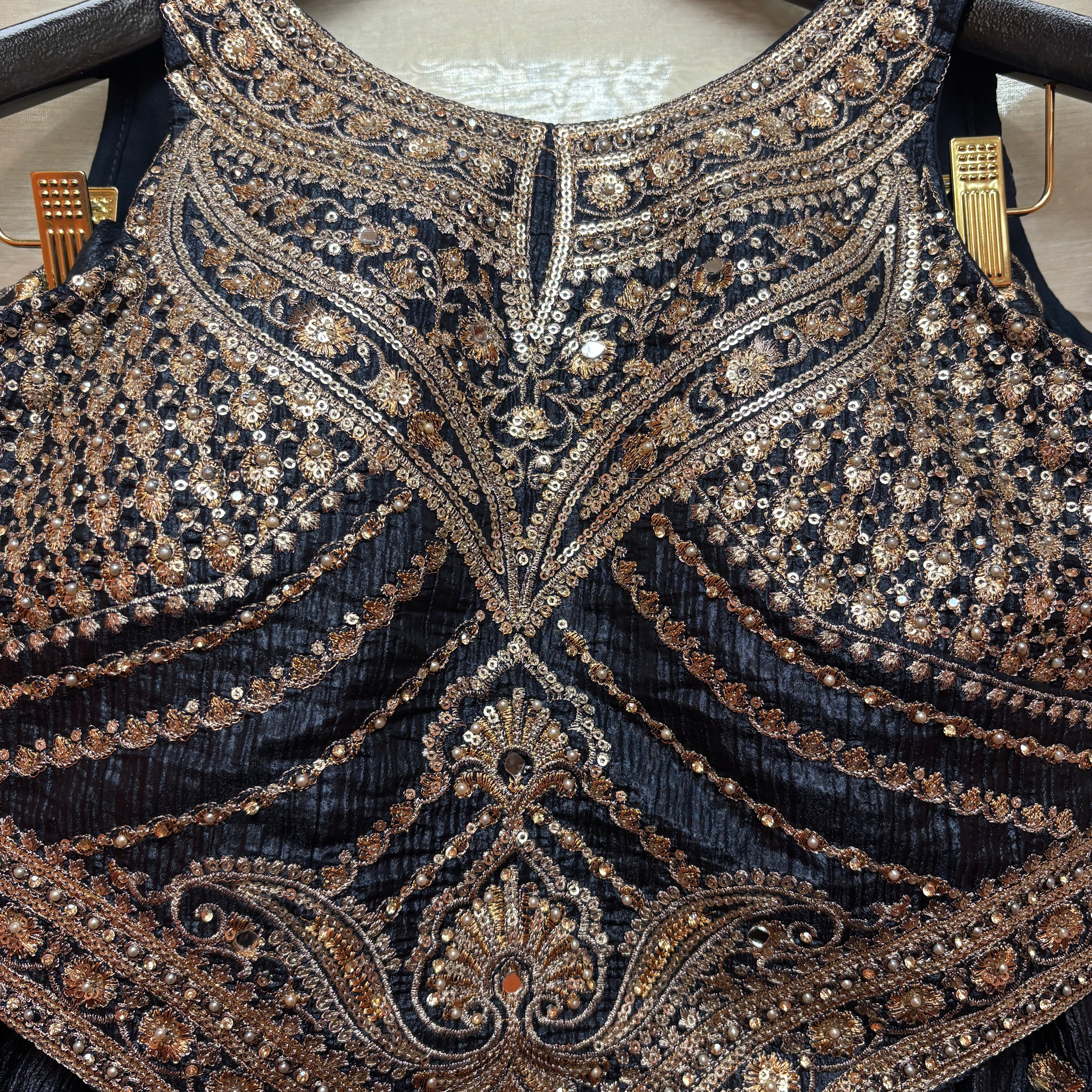 Q Gold Embroidered Lehenga Sets-2 Colors