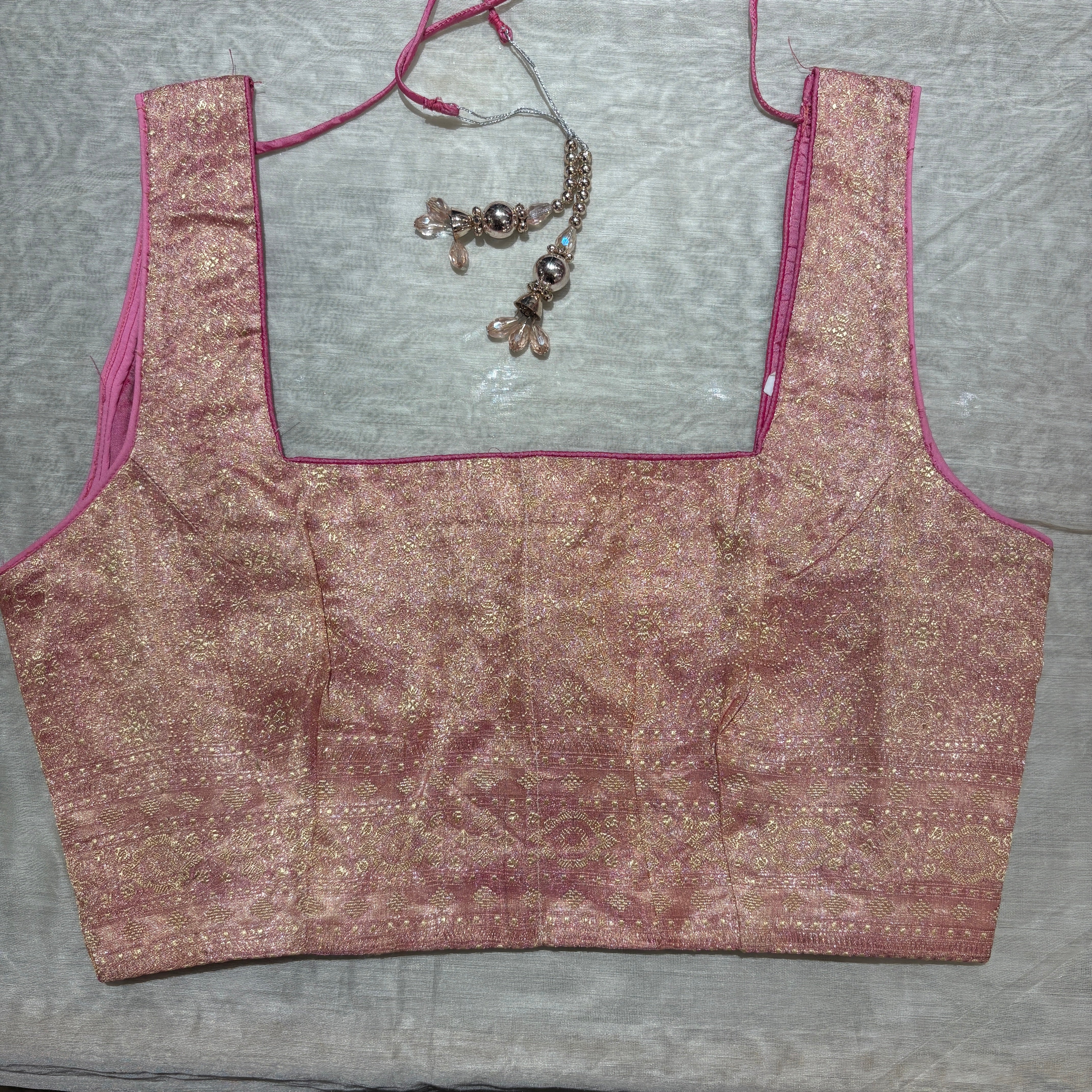 Brocade & Embroidered Saree Blouses 25-Size 28 - Vintage India NYC