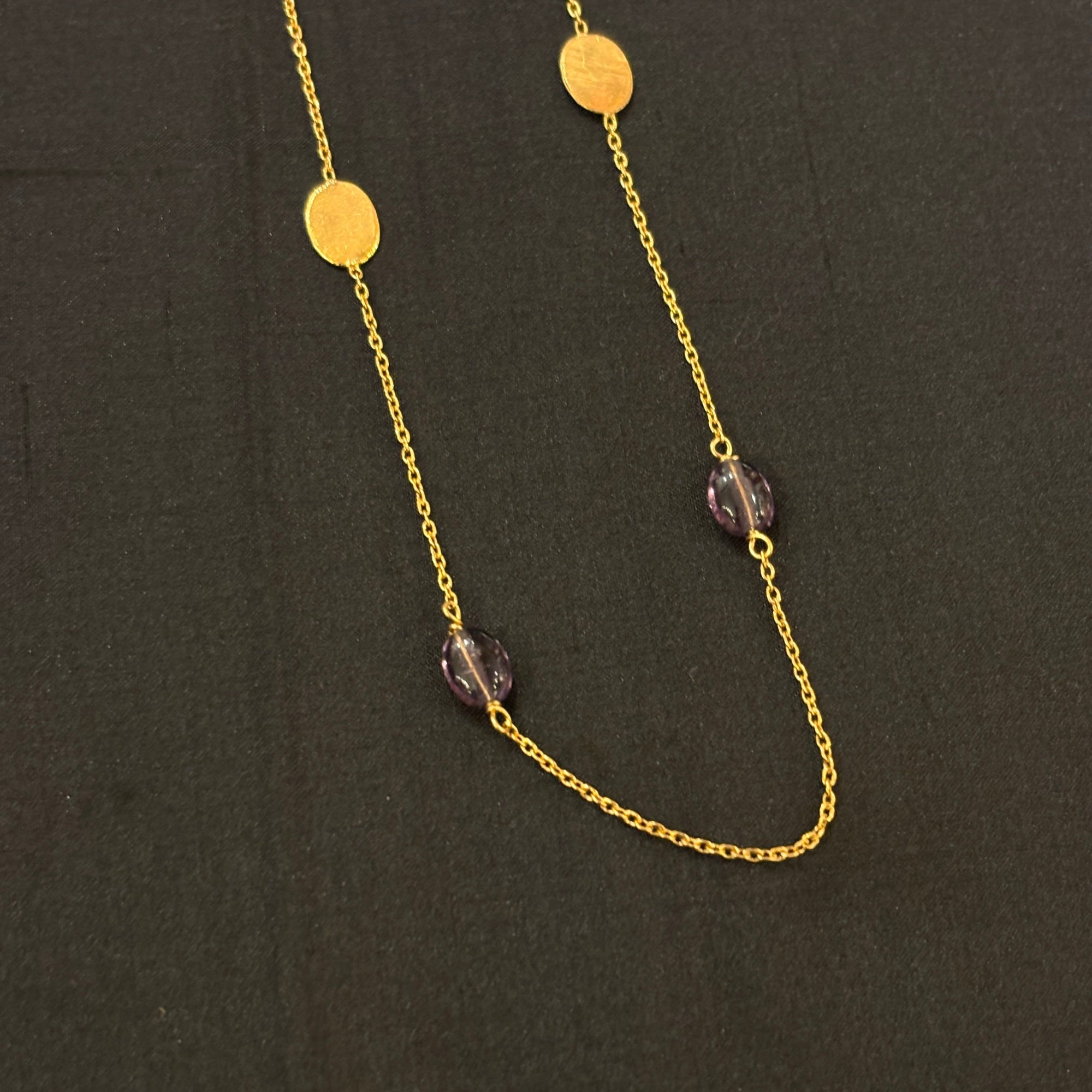 MK Semi Precious Gold Necklace-Colors