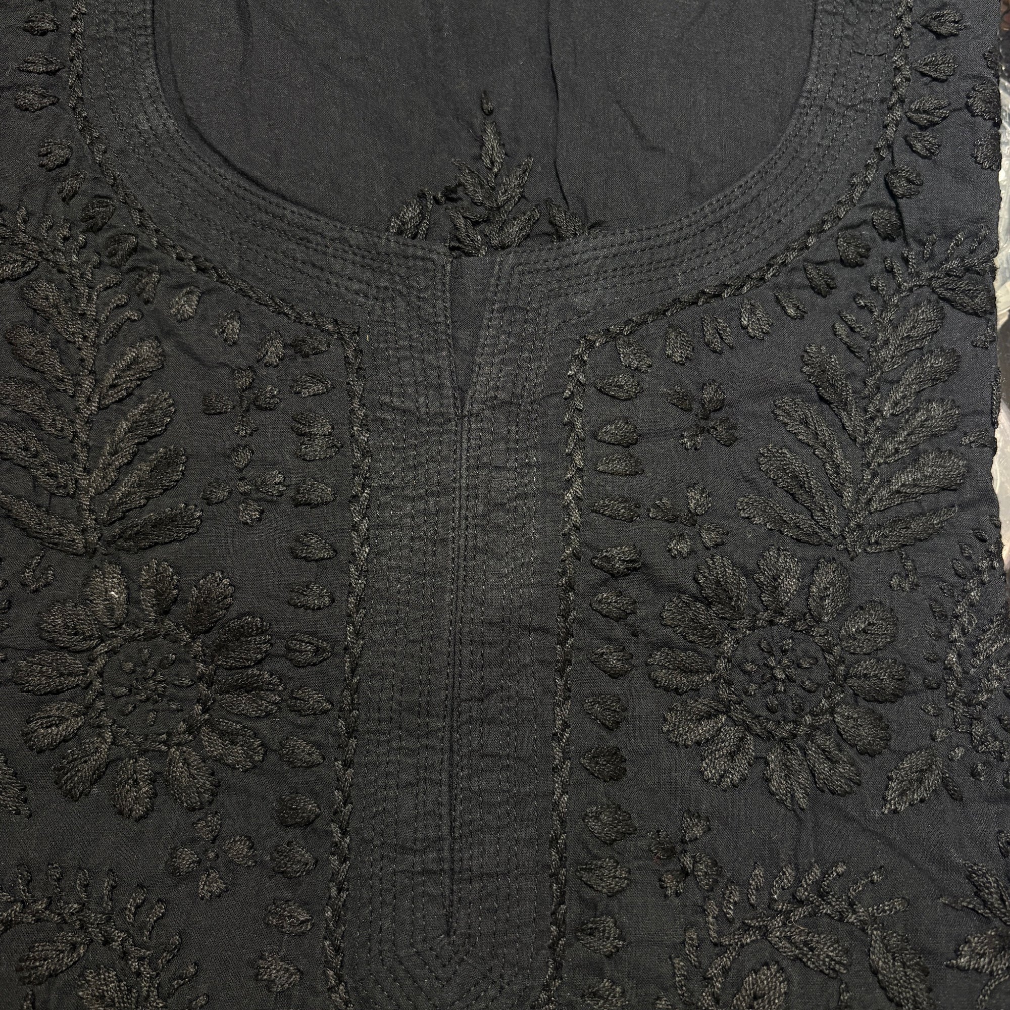 MA Short Embroidered Cotton Kurti-Size 52