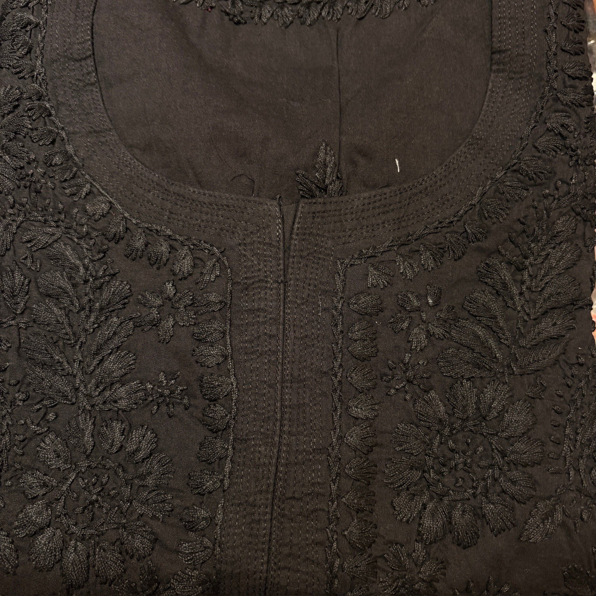 MA Short Embroidered Cotton Kurti-Size 36