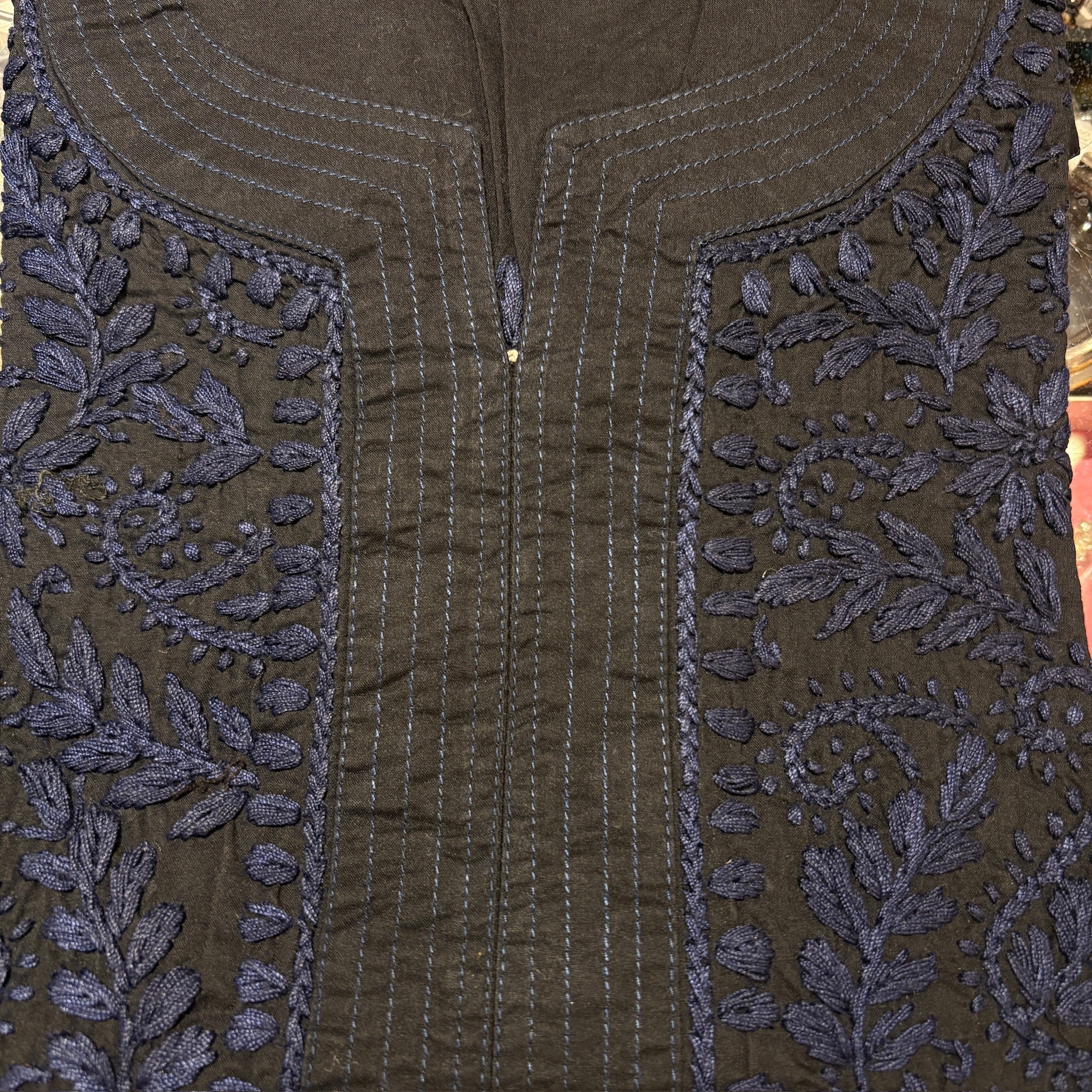 MA Short Embroidered Cotton Kurti-Size 36