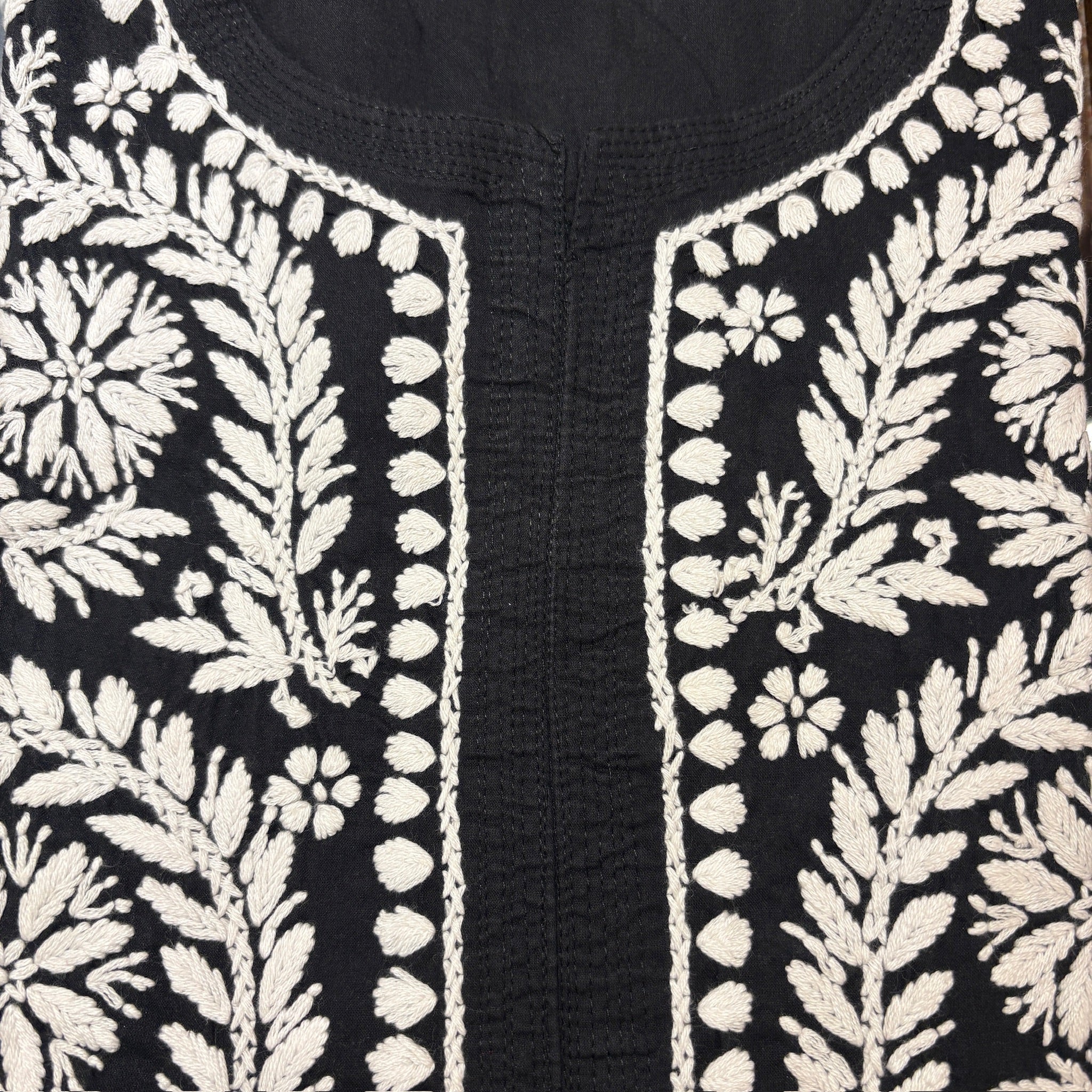 MA Long Embroidered Cotton Tunic Kurtis- 40