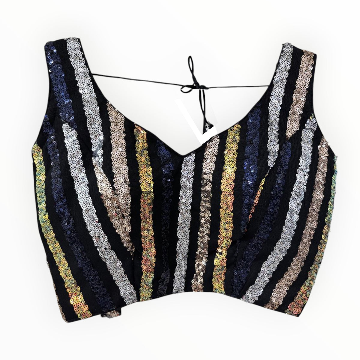 Black Sequin Blouses-Size 32- Various - Vintage India NYC