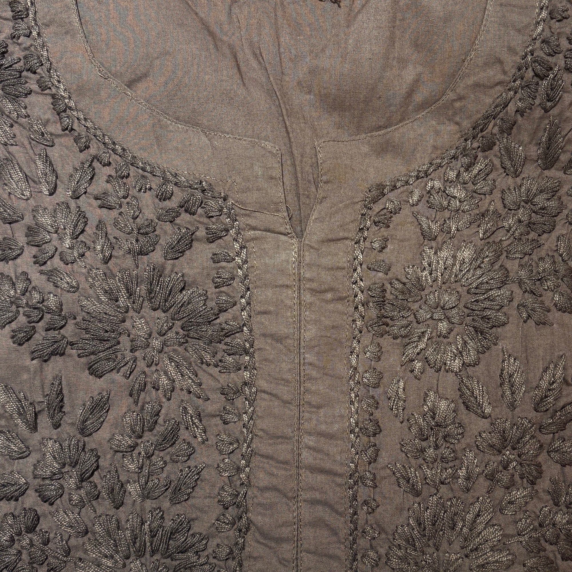 MA Short Embroidered Cotton Kurti-Size 48