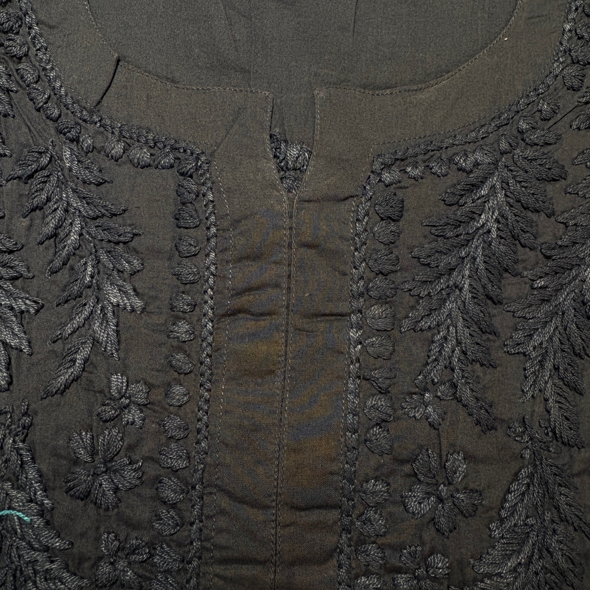 MA Short Embroidered Cotton Kurti-Size 32