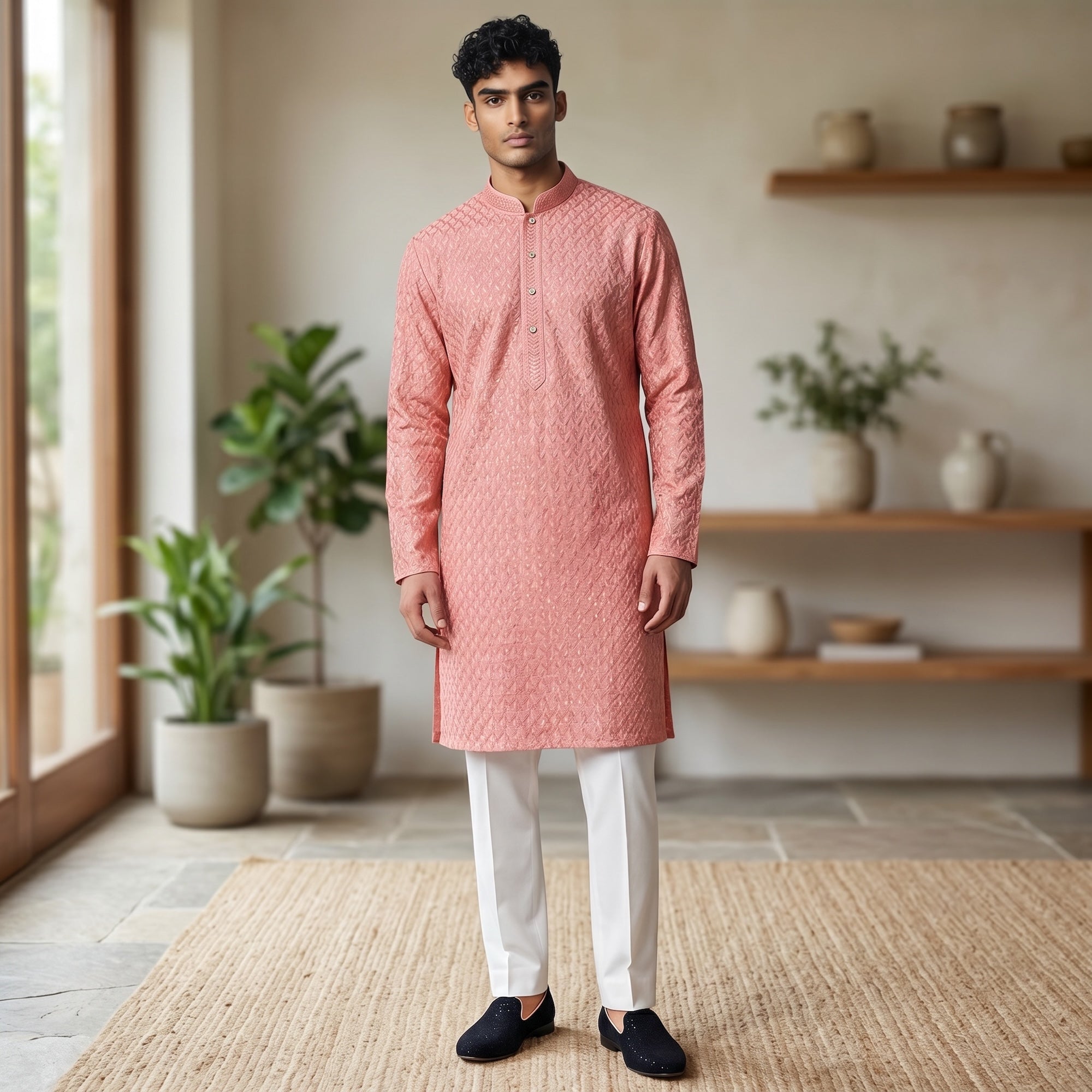 DT Lucknowi Kurtas-Size 36 & 38-Colors - Vintage India NYC