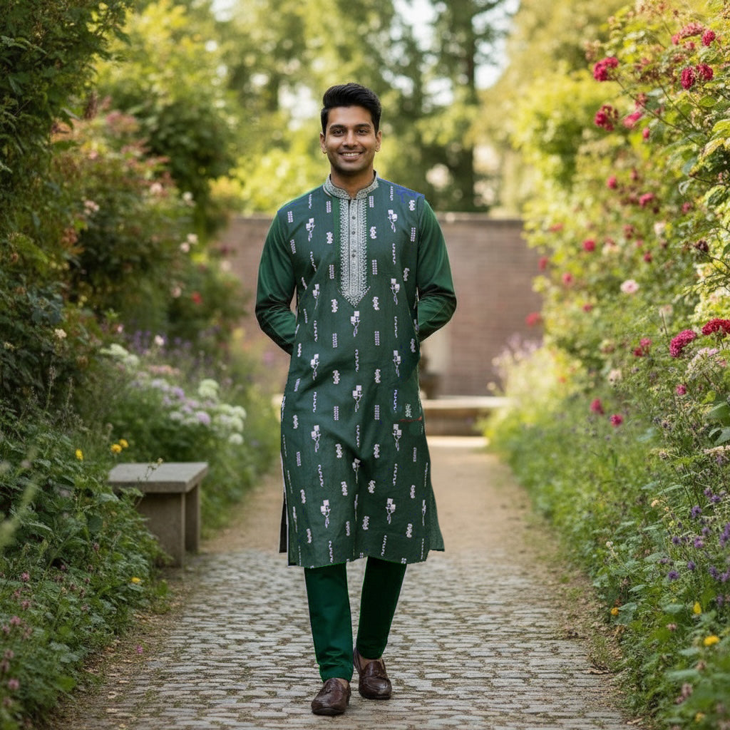 DT Neckwork Butti  Kurta-3 Colors