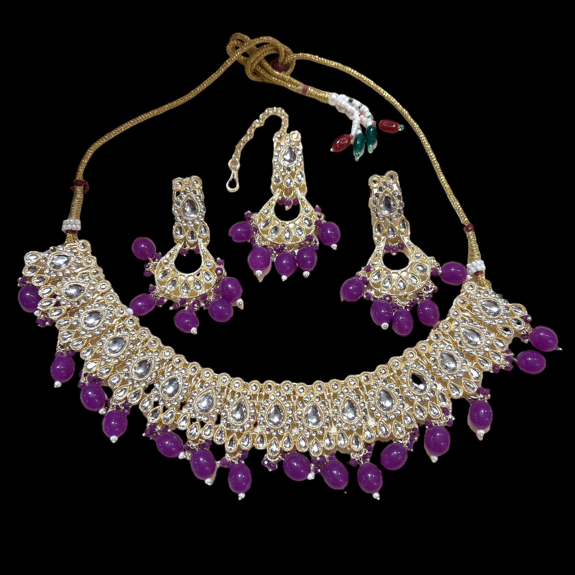 DT Drop Necklace Sets-6 Colors - Vintage India NYC