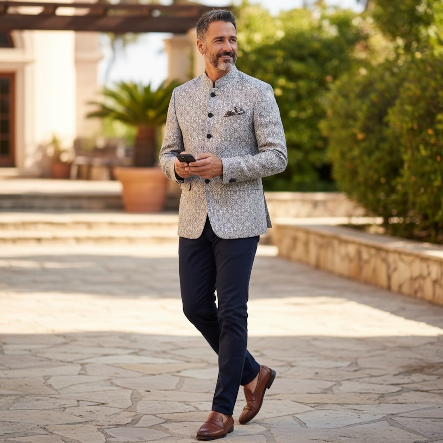Double Paisley Jodhpuri Jacket