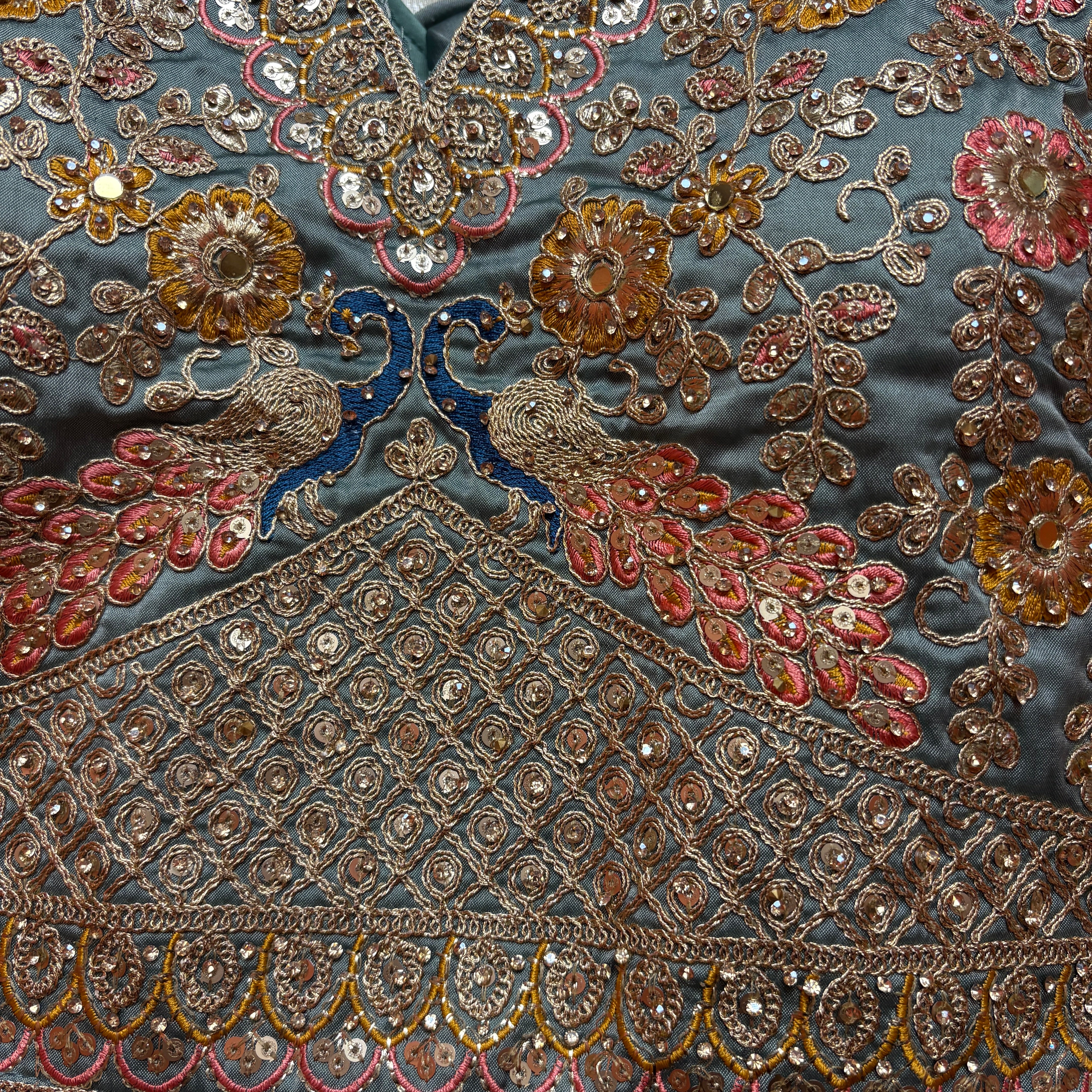 Q Floral Embroidered Lehenga Sets-2 Colors - Vintage India NYC