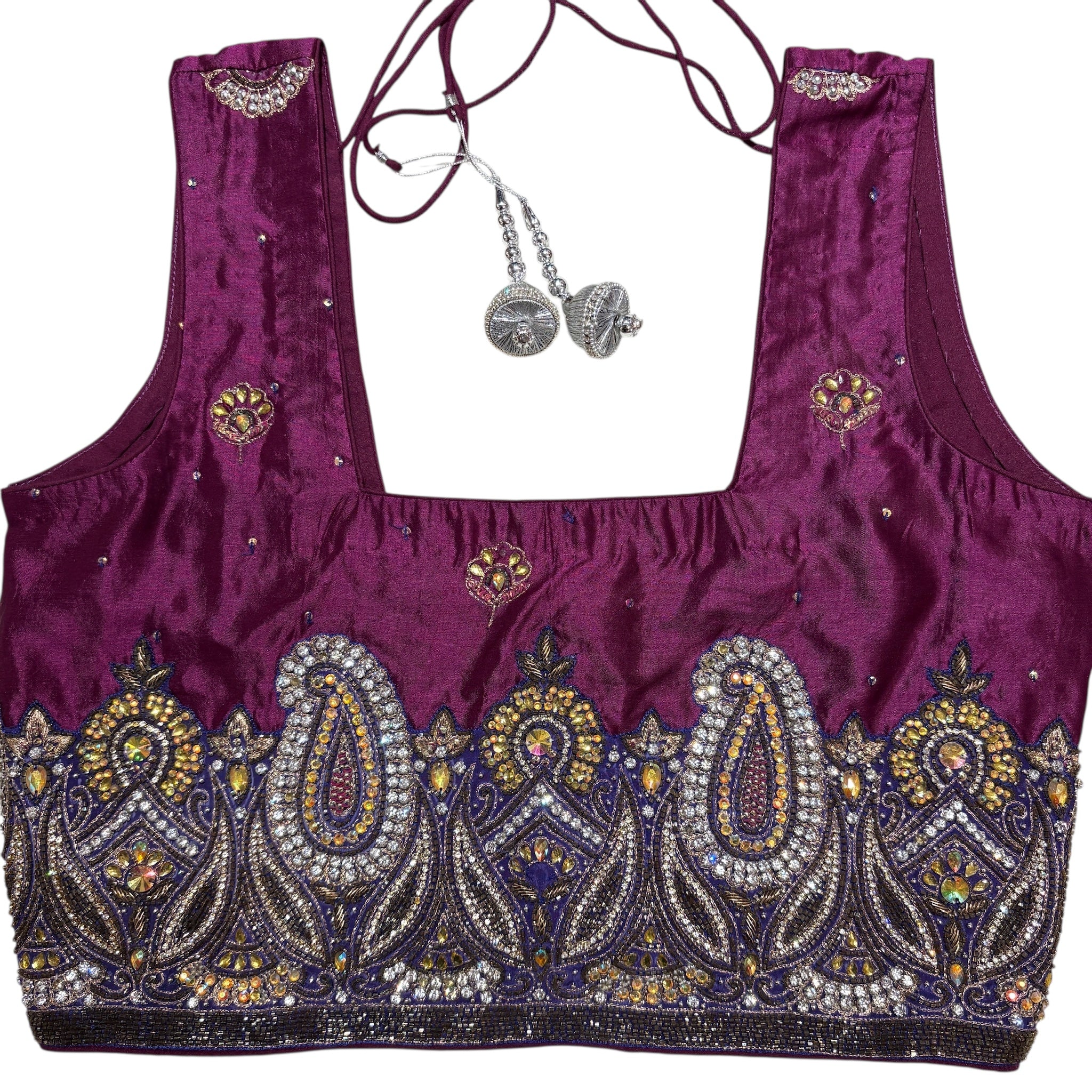 Brocade & Embroidered Saree Blouses-25-Size 32