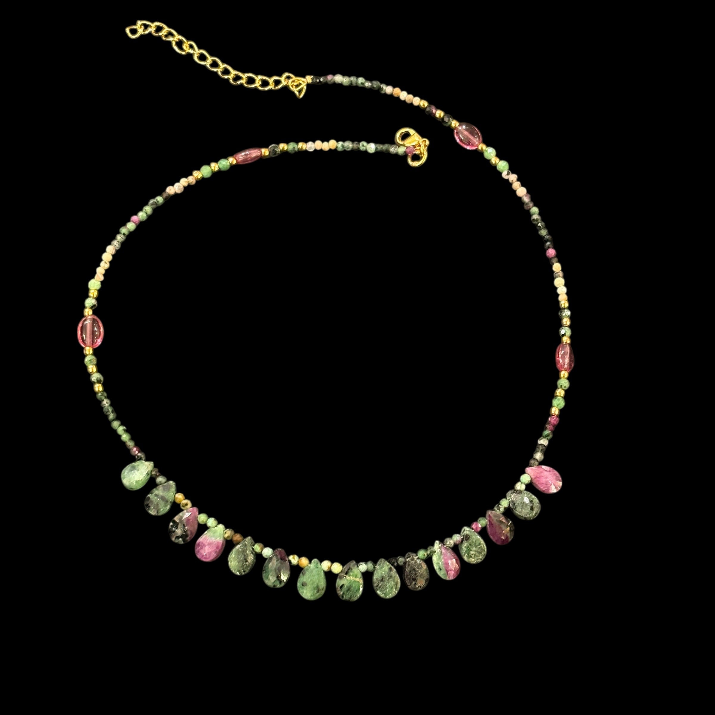 MK Semi Precious Stone Chokers-Colors - Vintage India NYC