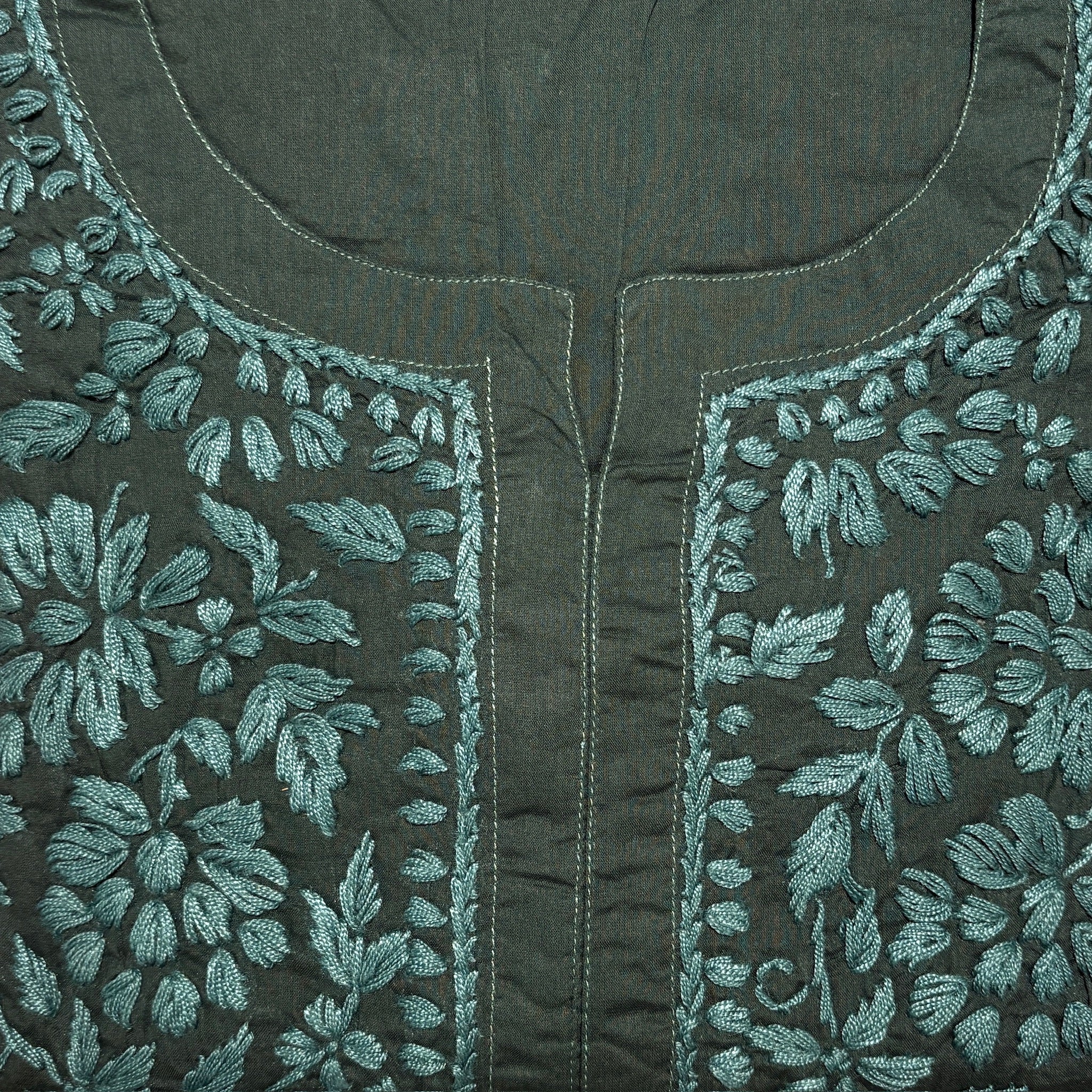 MA Short Embroidered Cotton Kurti-Size 38