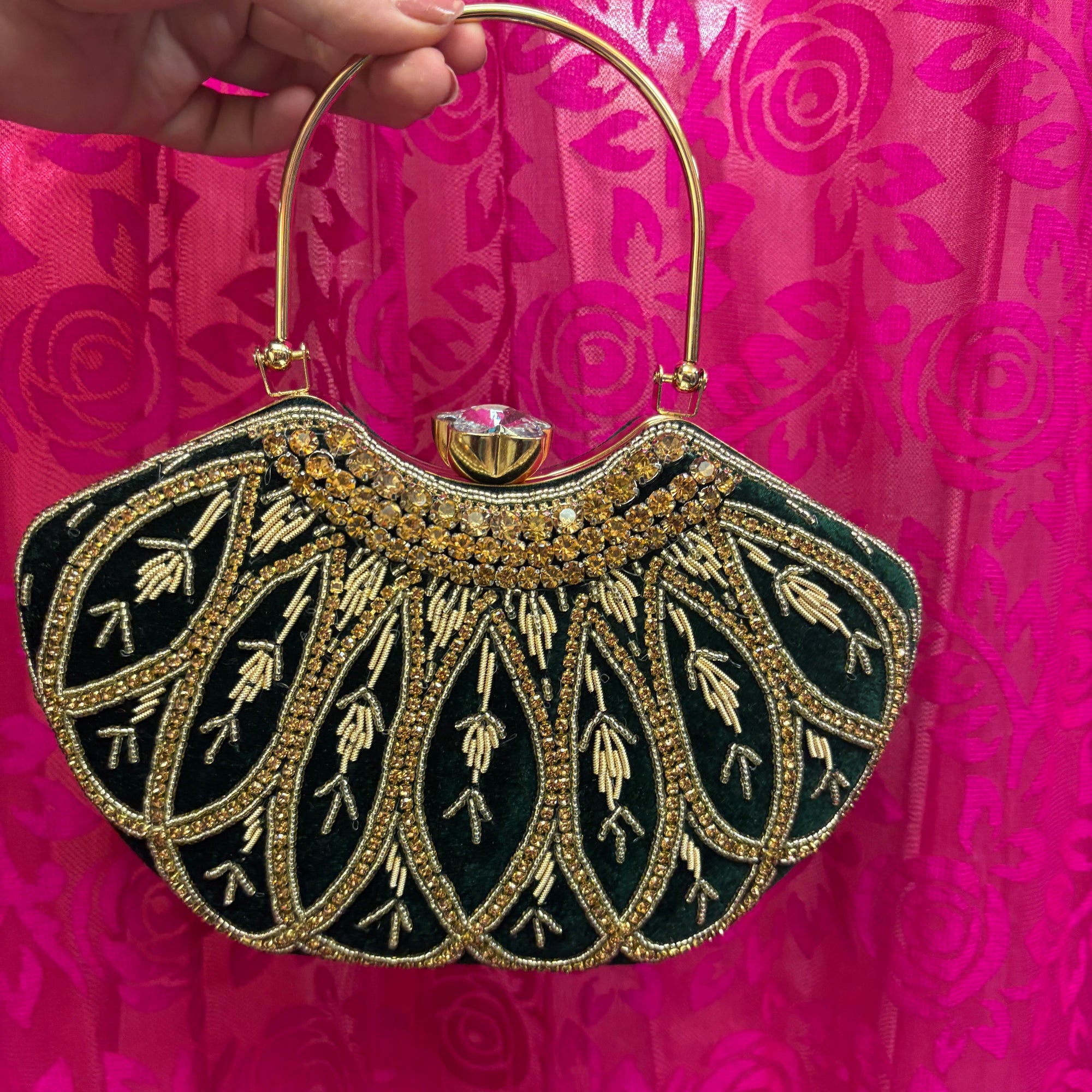 Heavy Work Scallop Purse-Colors - Vintage India NYC