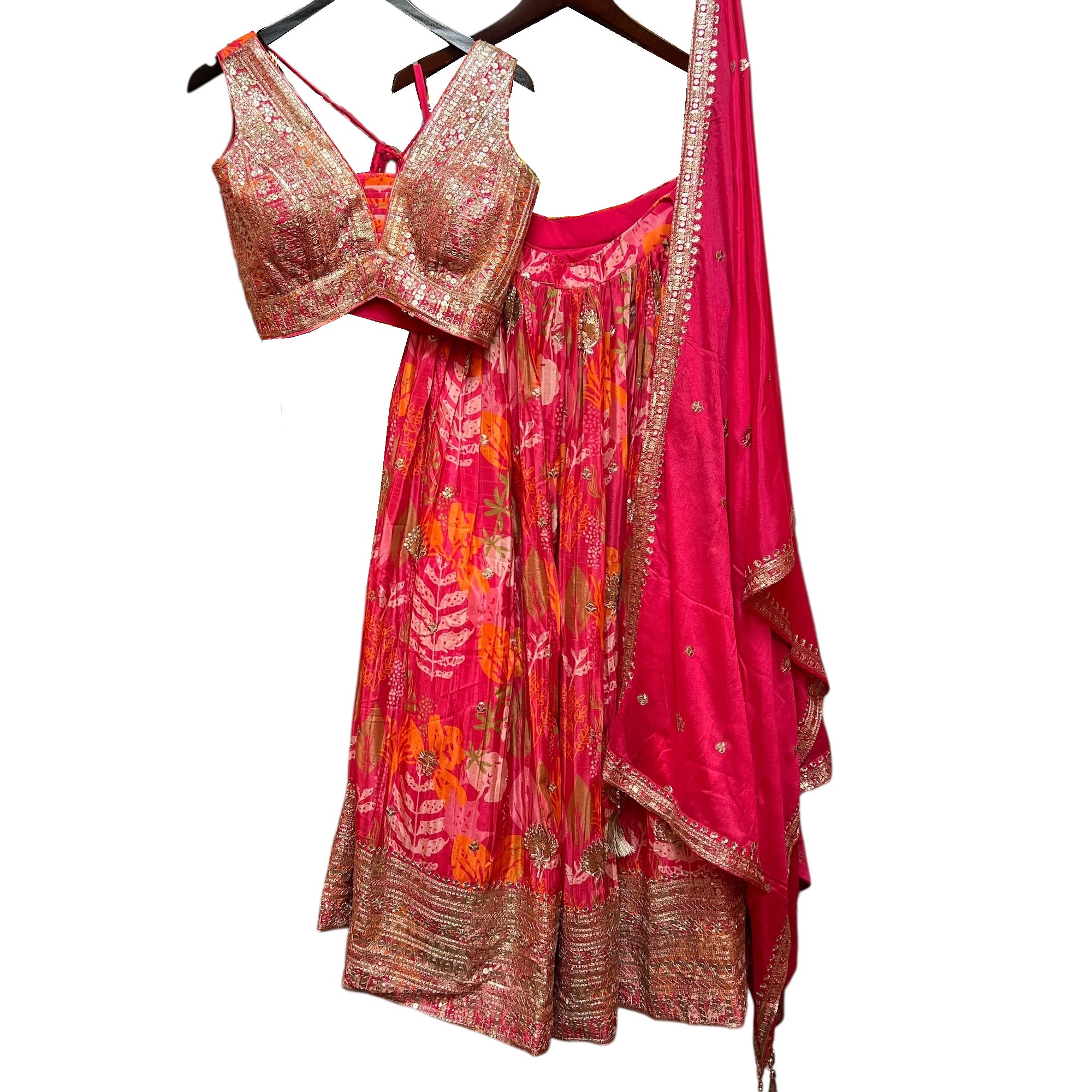 Floral Lehenga Sets-2 Colors - Vintage India NYC