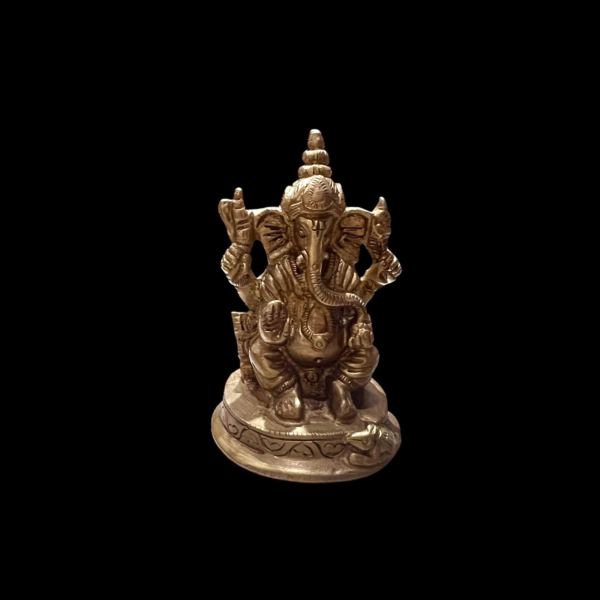 GM Brass Ganesh 144- 2.5in