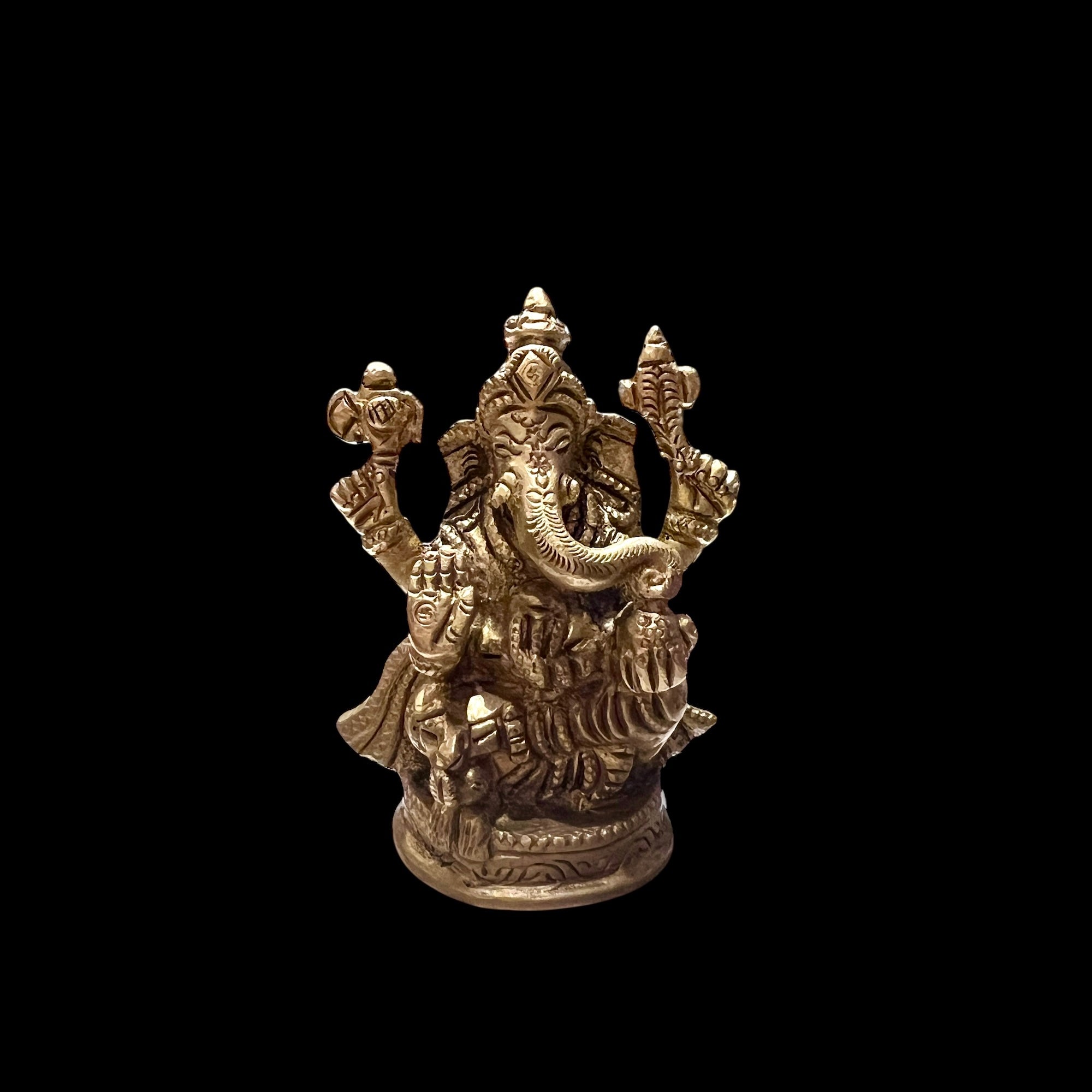 GM Brass Ganesh 162- 2.75in