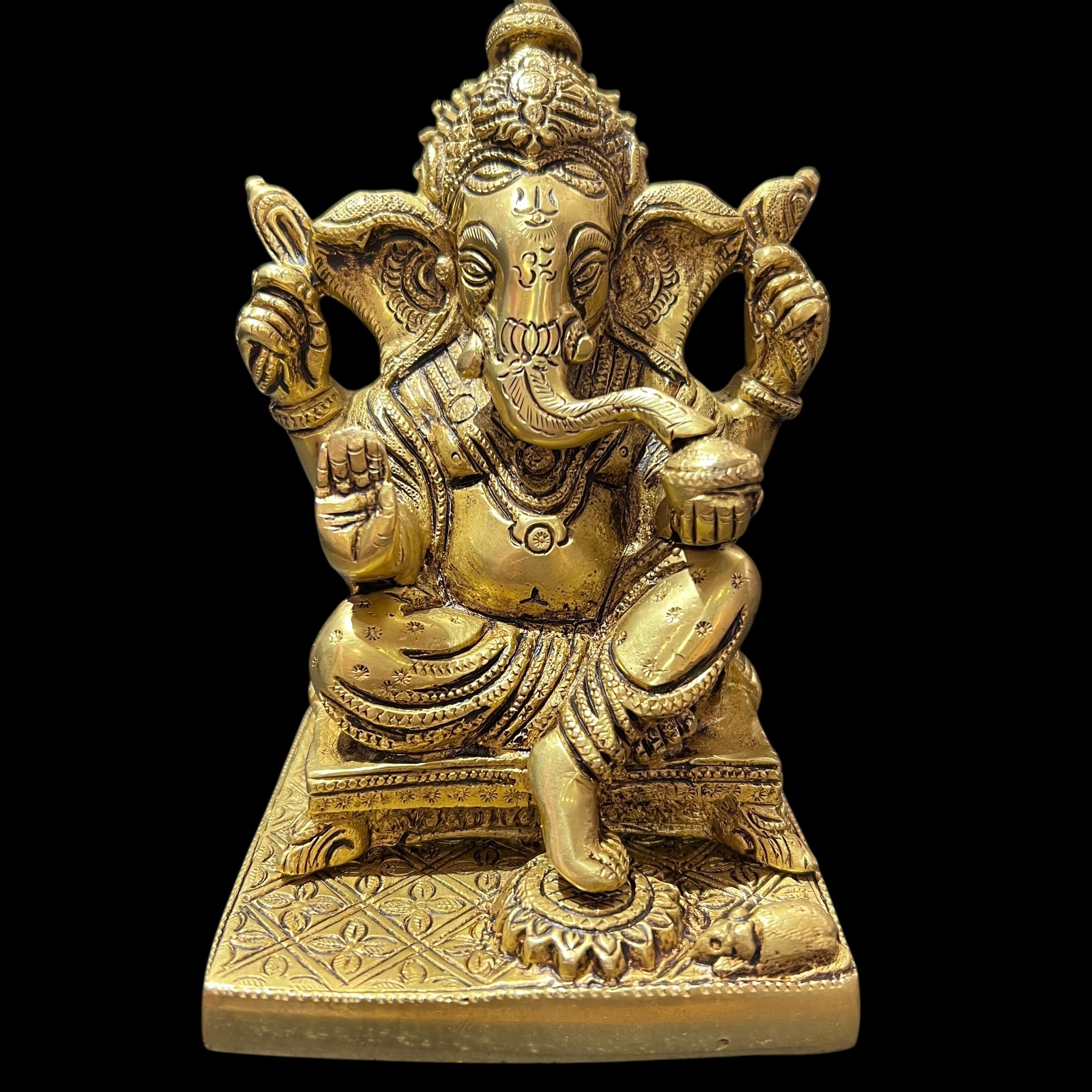 GM Bronze Ganesh 1878-6.25in
