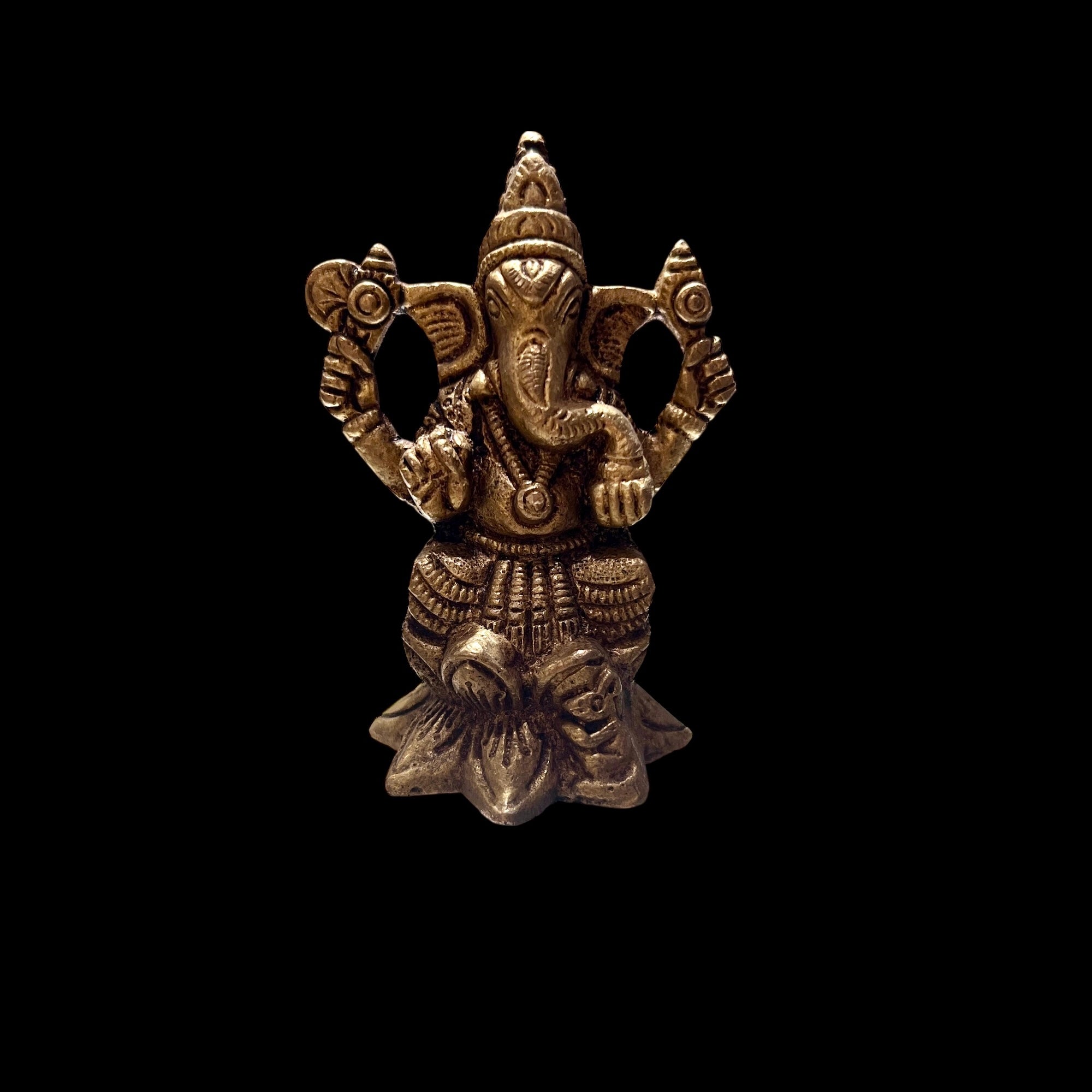 GM Brass Ganesh 326- 3.5in