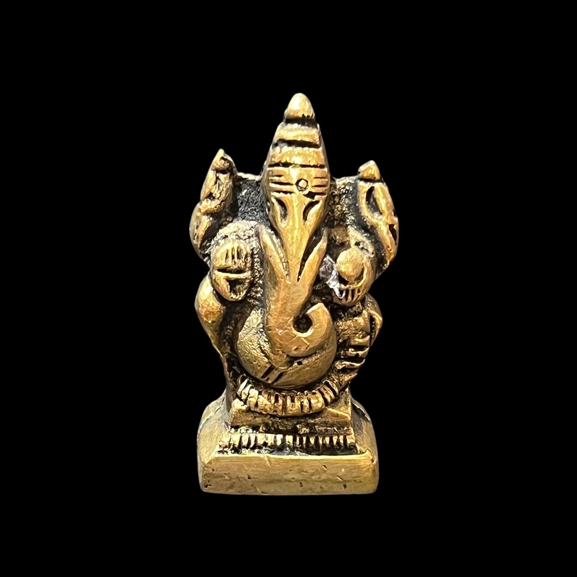 GM Brass Ganesh 36- 1.5in - Vintage India NYC