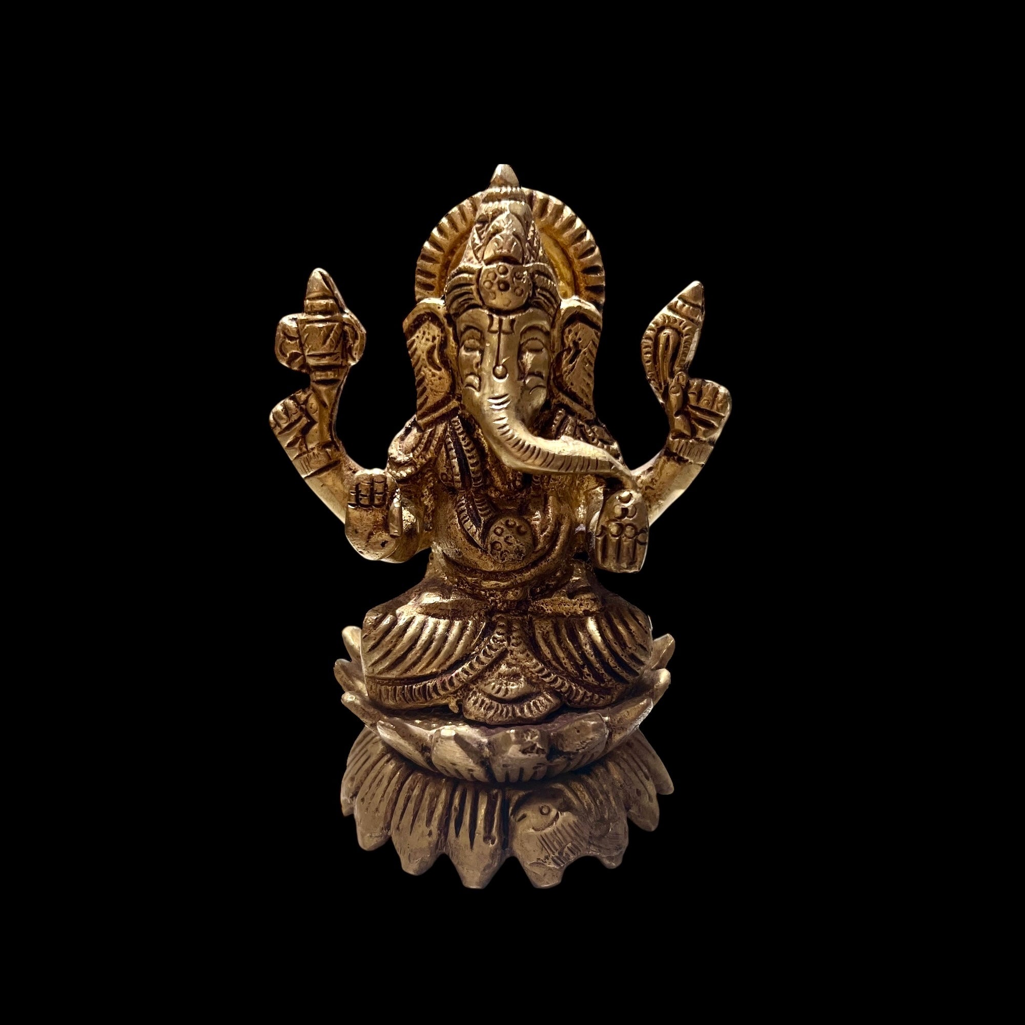 GM Brass Ganesh 250- 3.5in