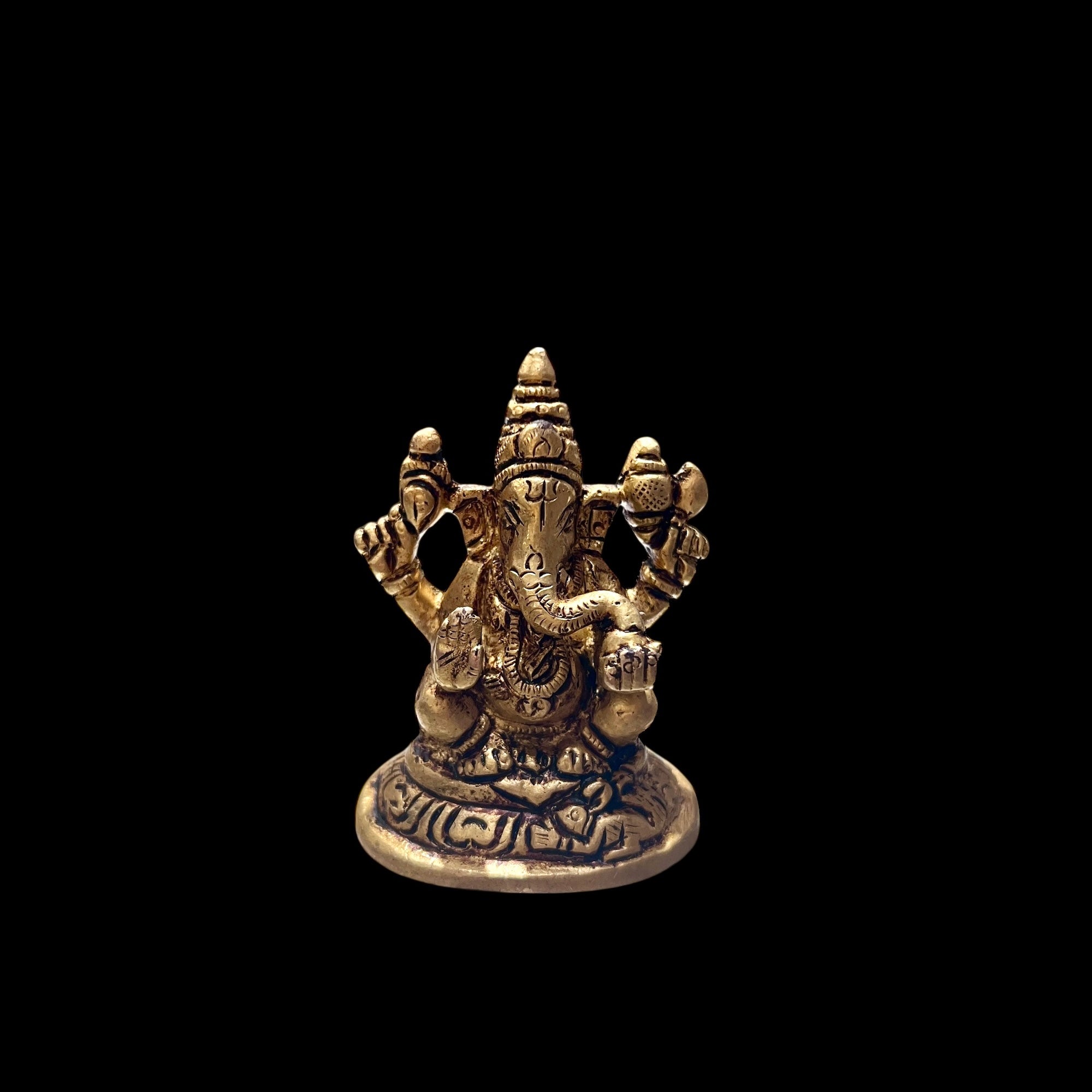 GM Brass Ganesh 92- 2.3in