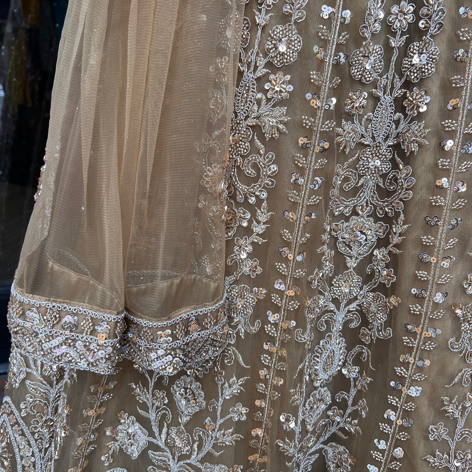 Handwork Heavy Work Semi Bridal Lehenga Sets-4 Colors - Vintage India NYC
