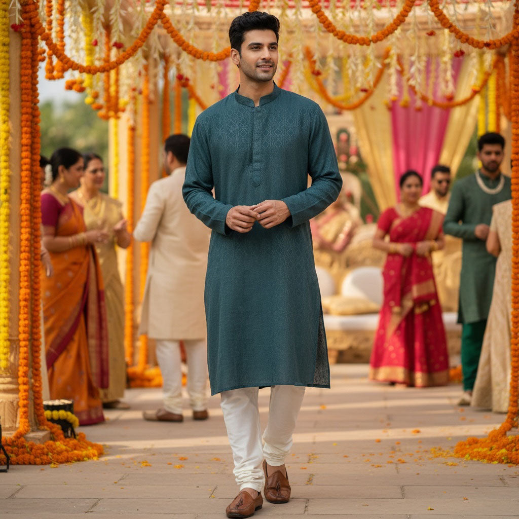 Forest Geometric Kurta