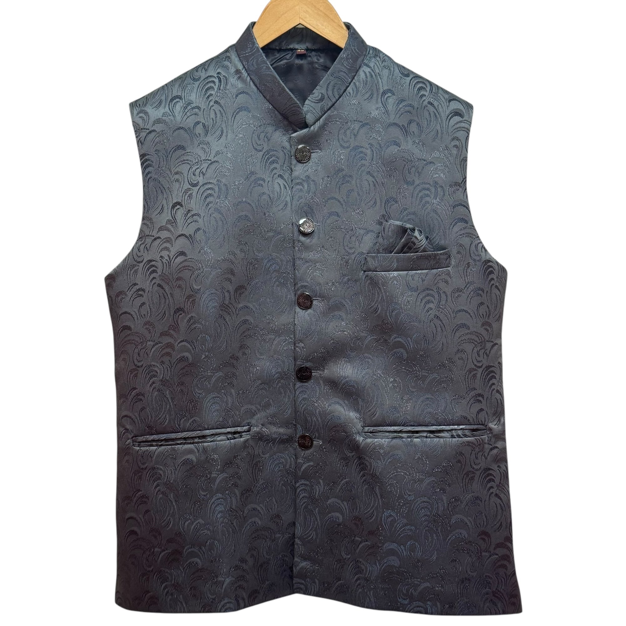 Swirl Jacquard Vest-Colors