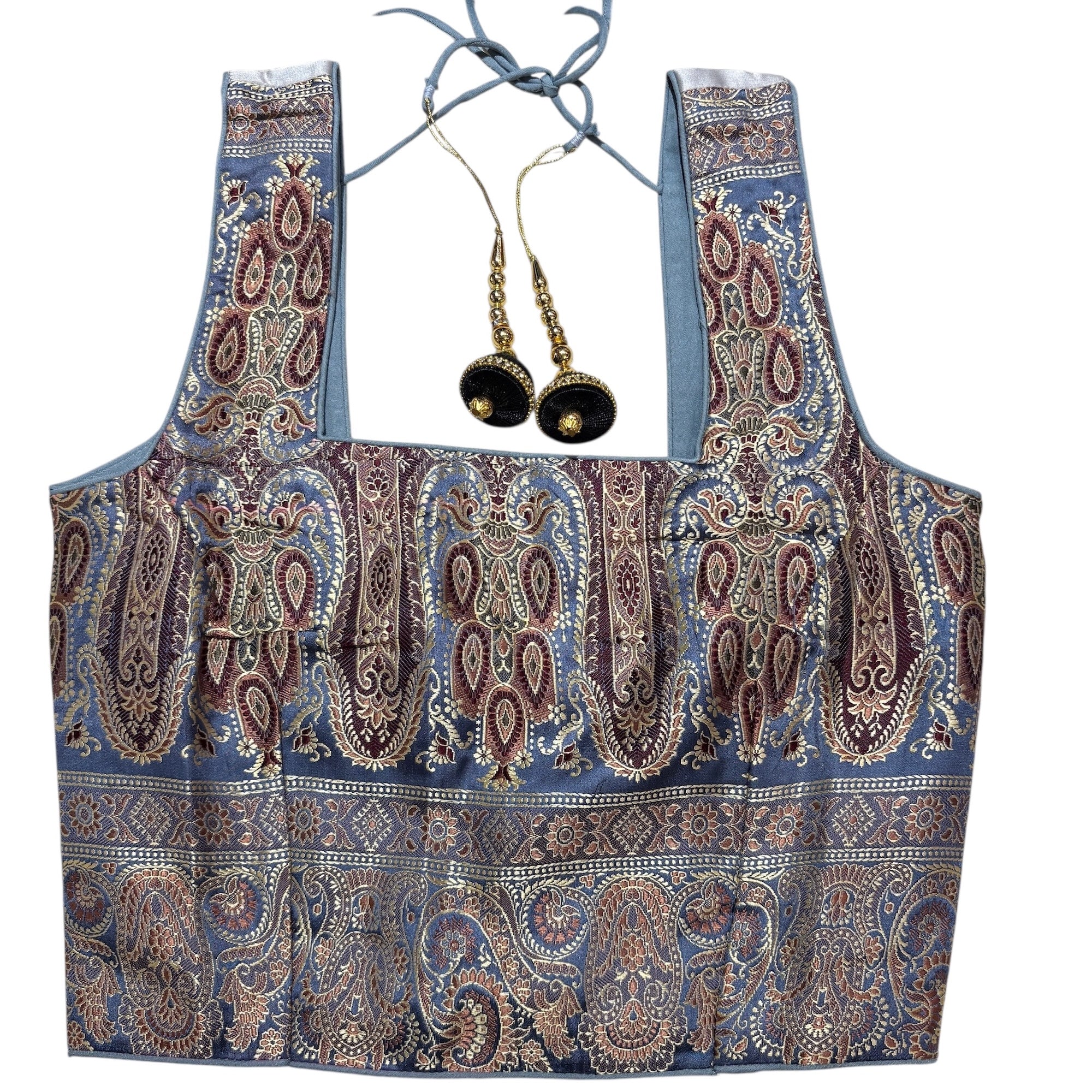 Brocade & Embroidered Saree Blouses 25-Size 28 - Vintage India NYC