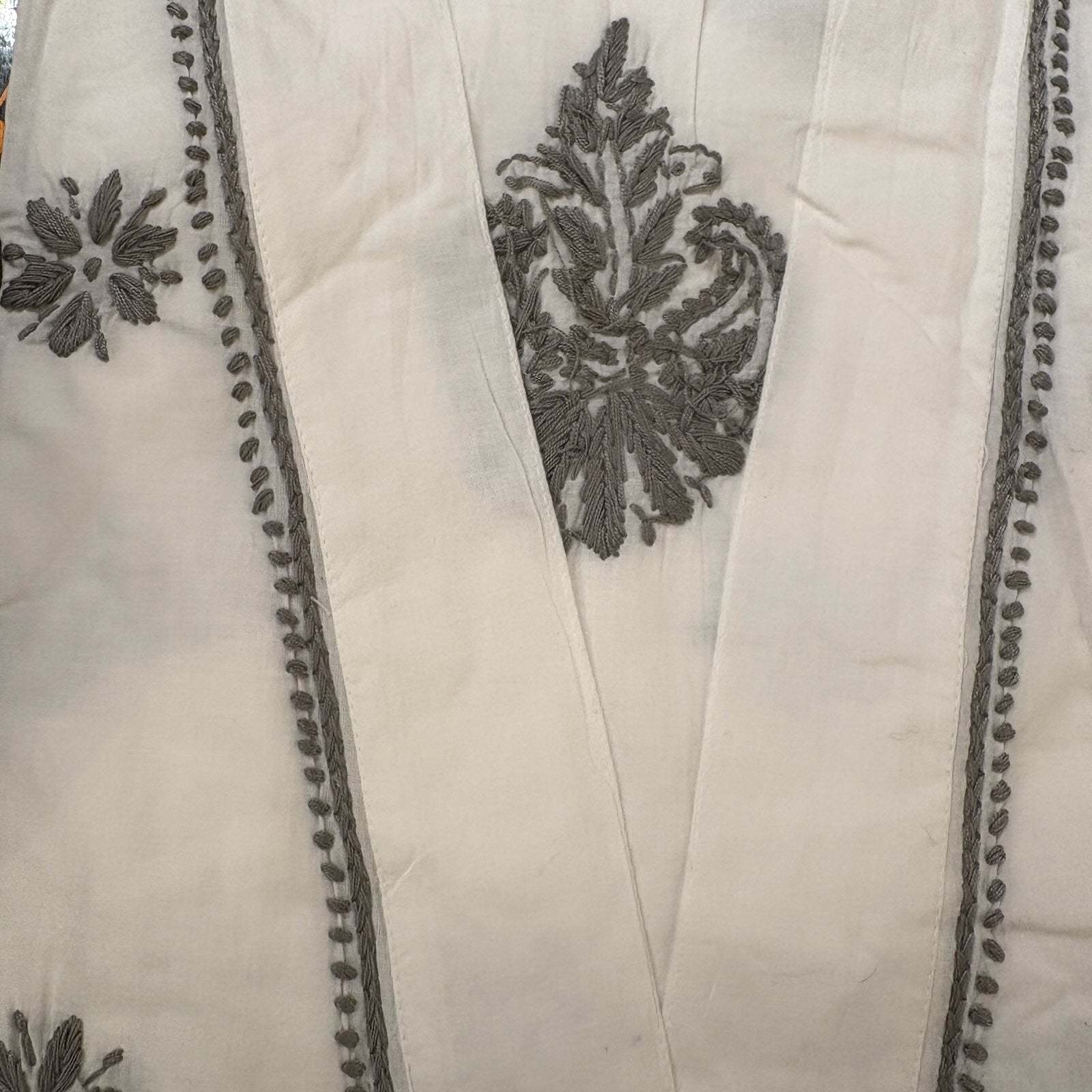 Fine Cotton Embroidered Robe-Colors