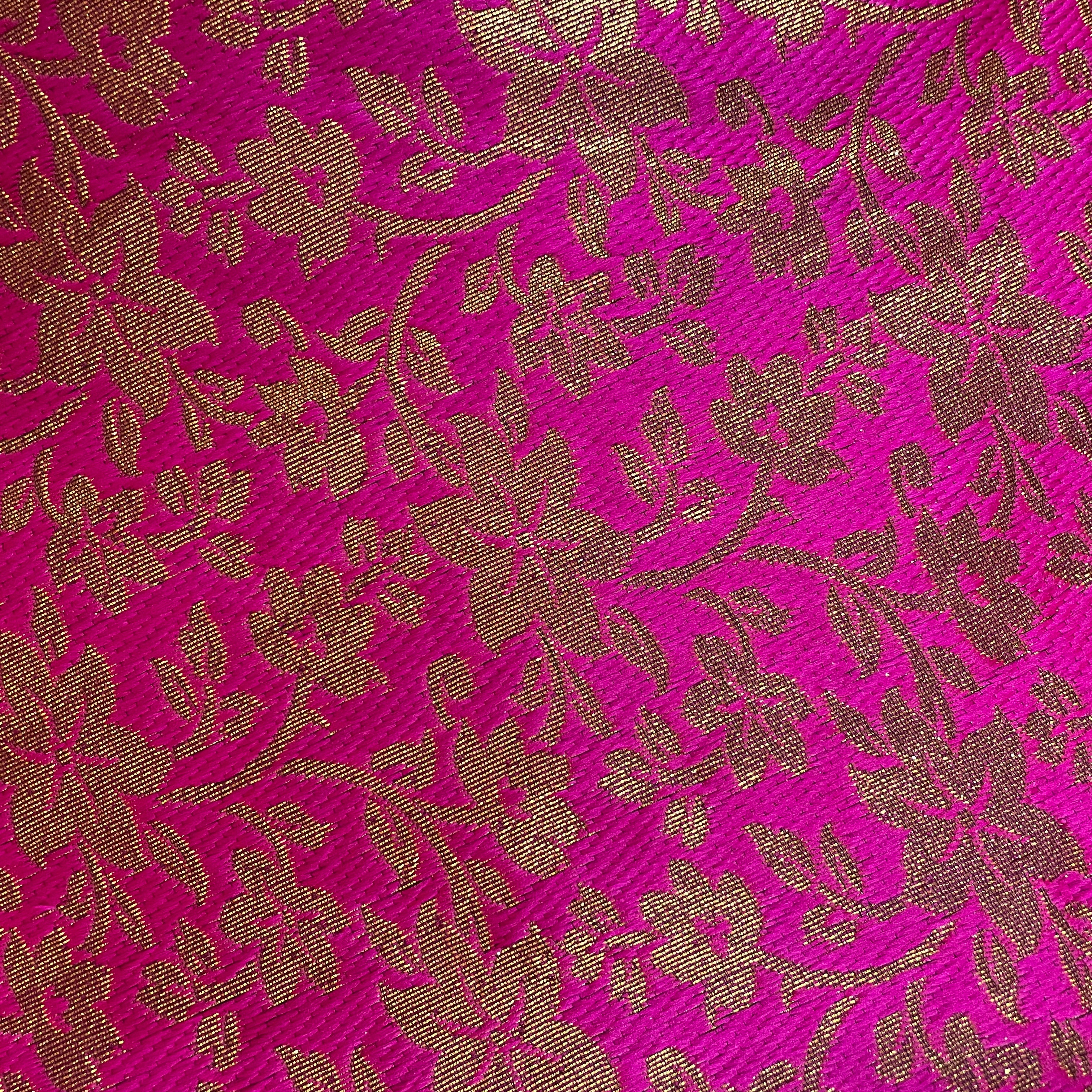 DT Pink Gold Brocade Lehengas - Vintage India NYC