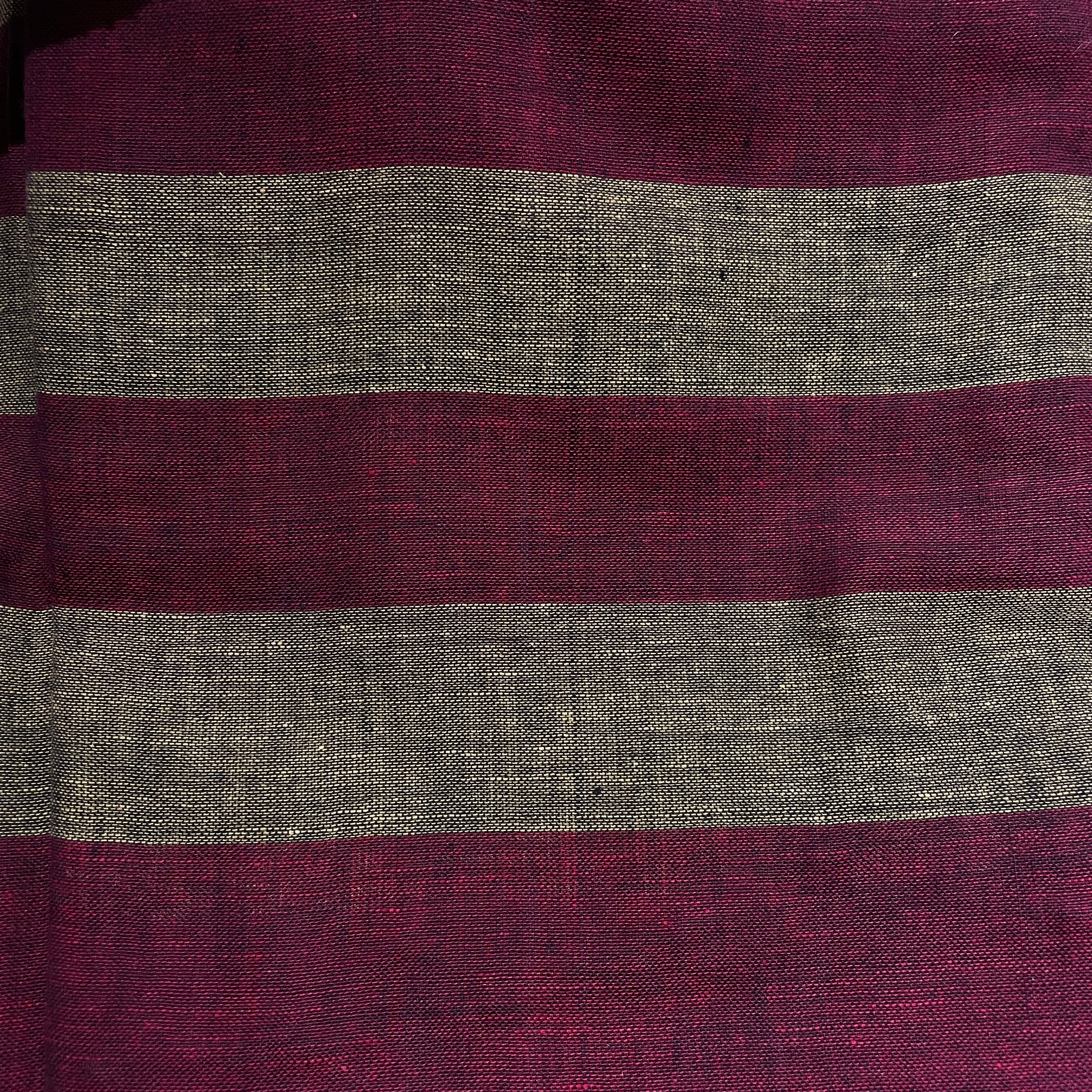 Handwoven Cotton Khadi Stripe Shawls` - Vintage India NYC