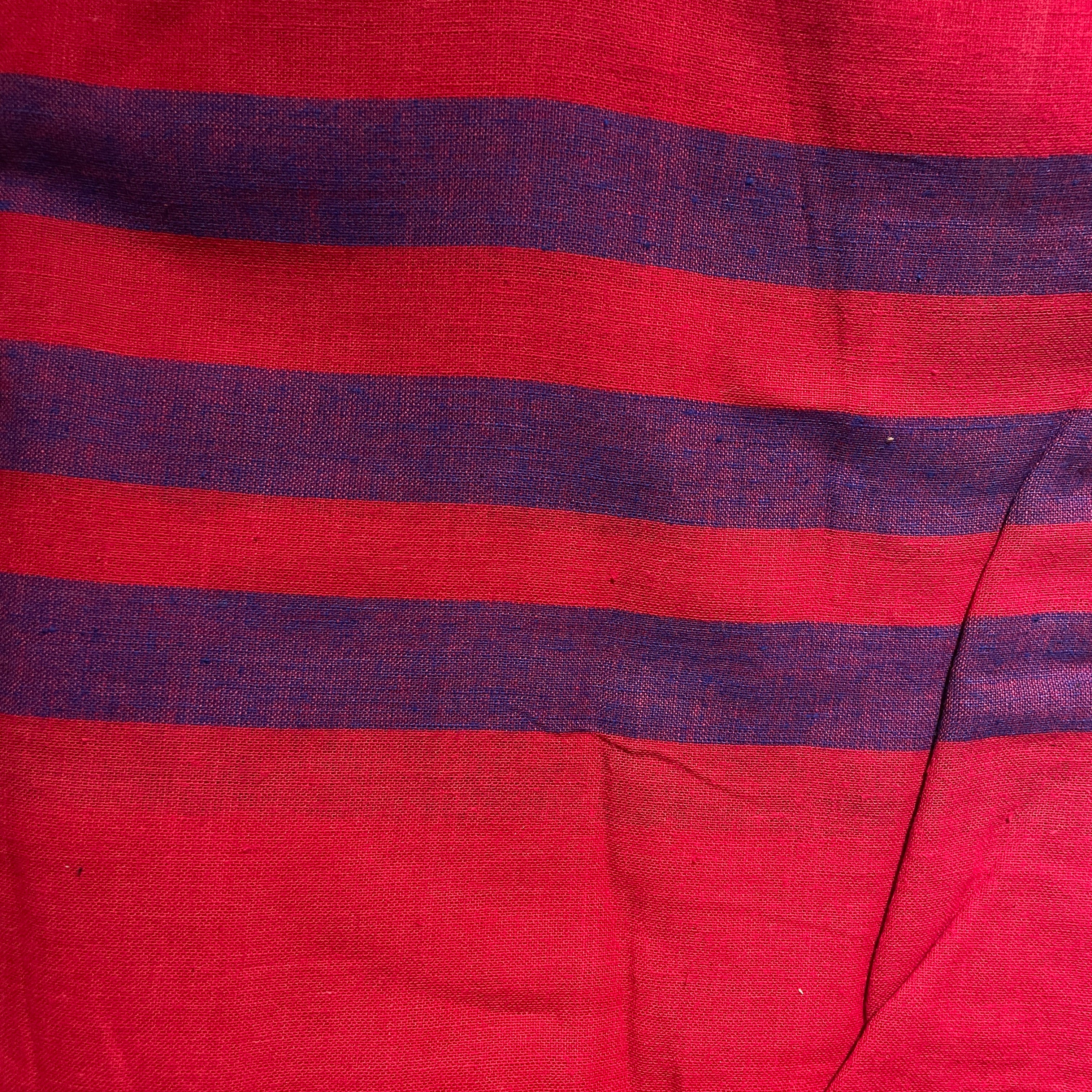 Handwoven Cotton Khadi Stripe Shawls` - Vintage India NYC