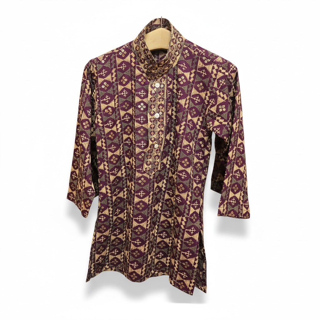 Boys Lucknowi Embroidered Kurta Set - Vintage India NYC