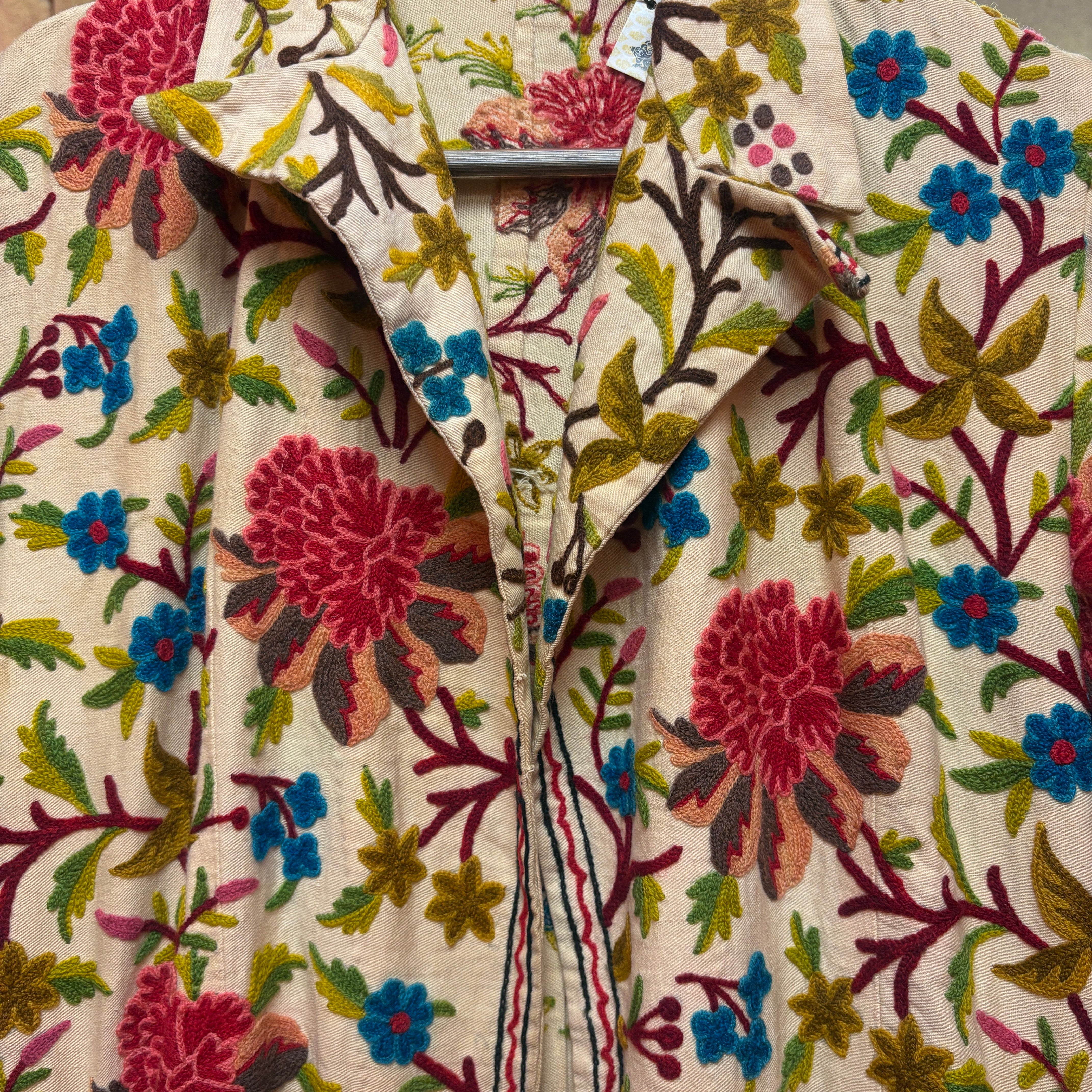 Kashmiri Full Embroidered Long Overcoat