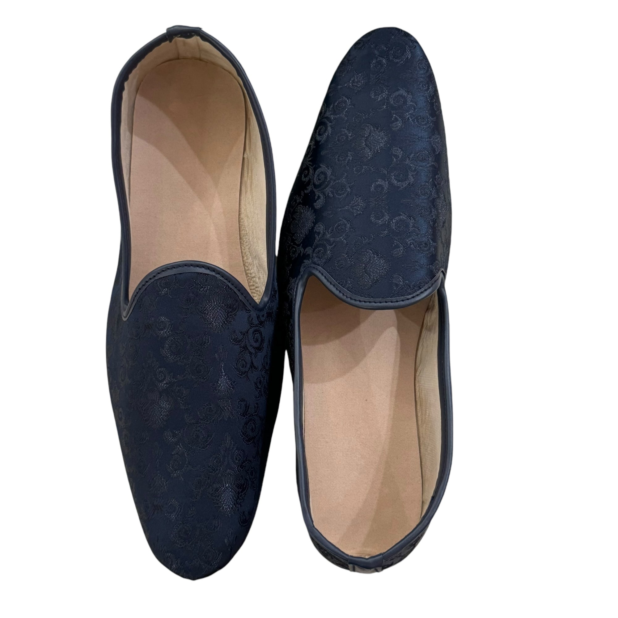 Navy Scroll Loafer