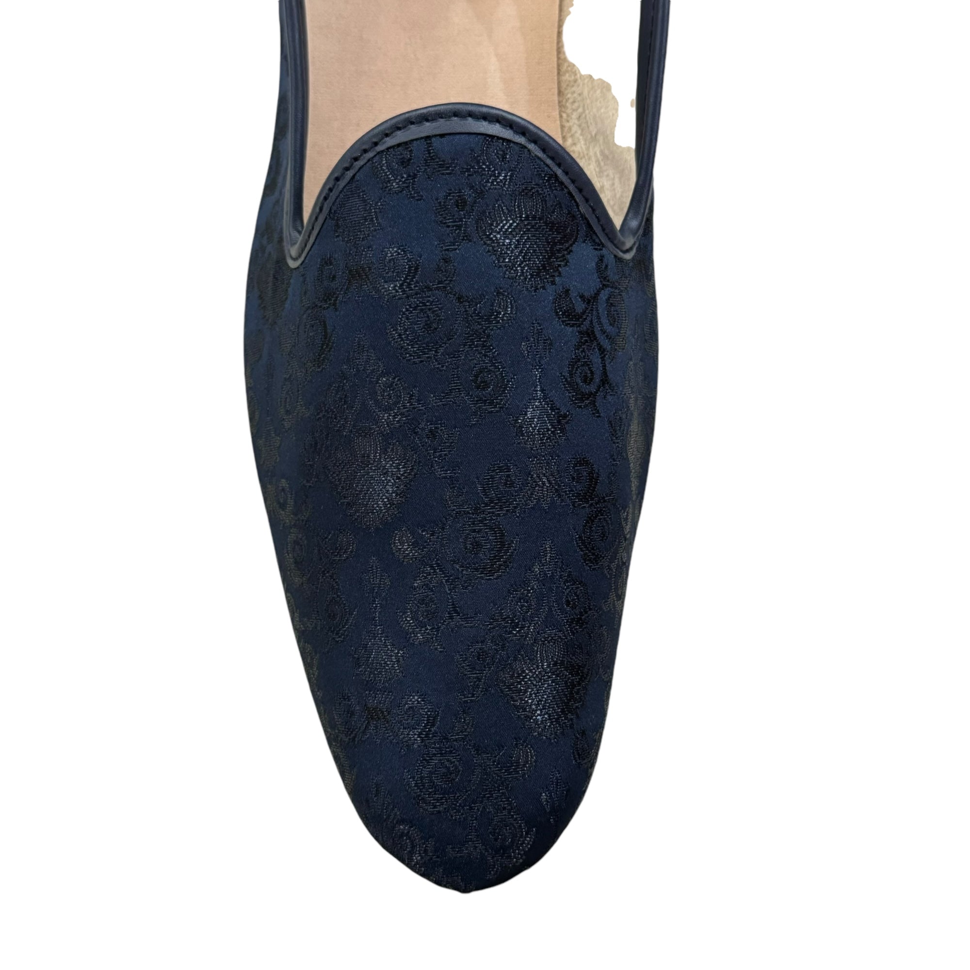 Navy Scroll Loafer