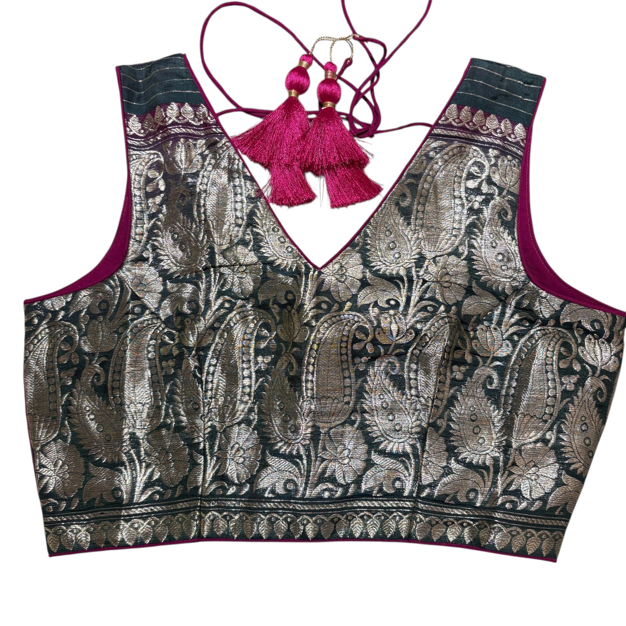 Brocade & Embroidered Saree Blouses 25-Size 34