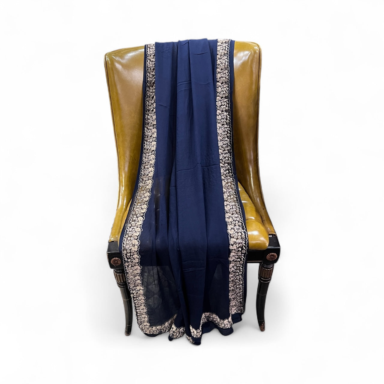 Navy Heavy Work Dupatta