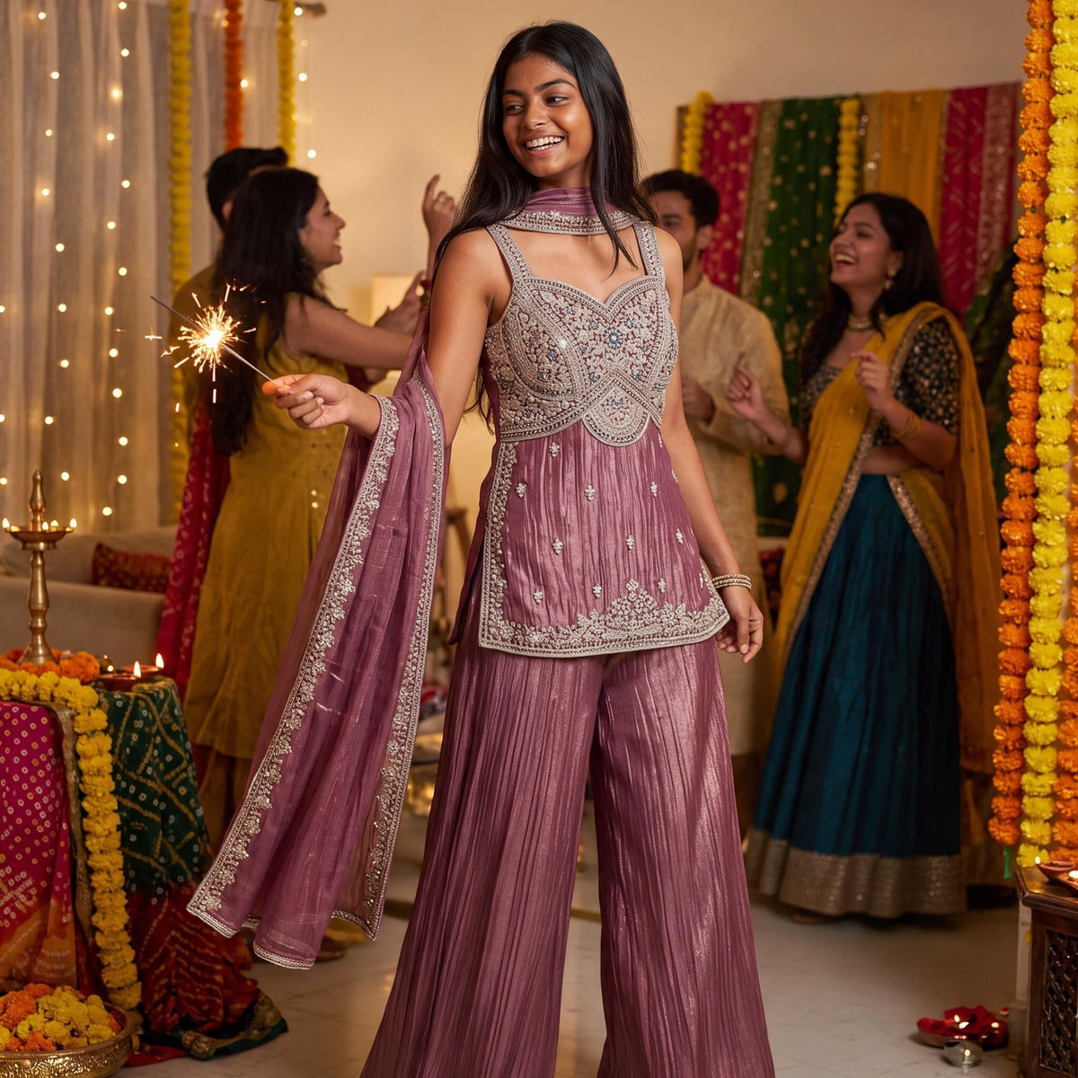 Mauve Pant Set