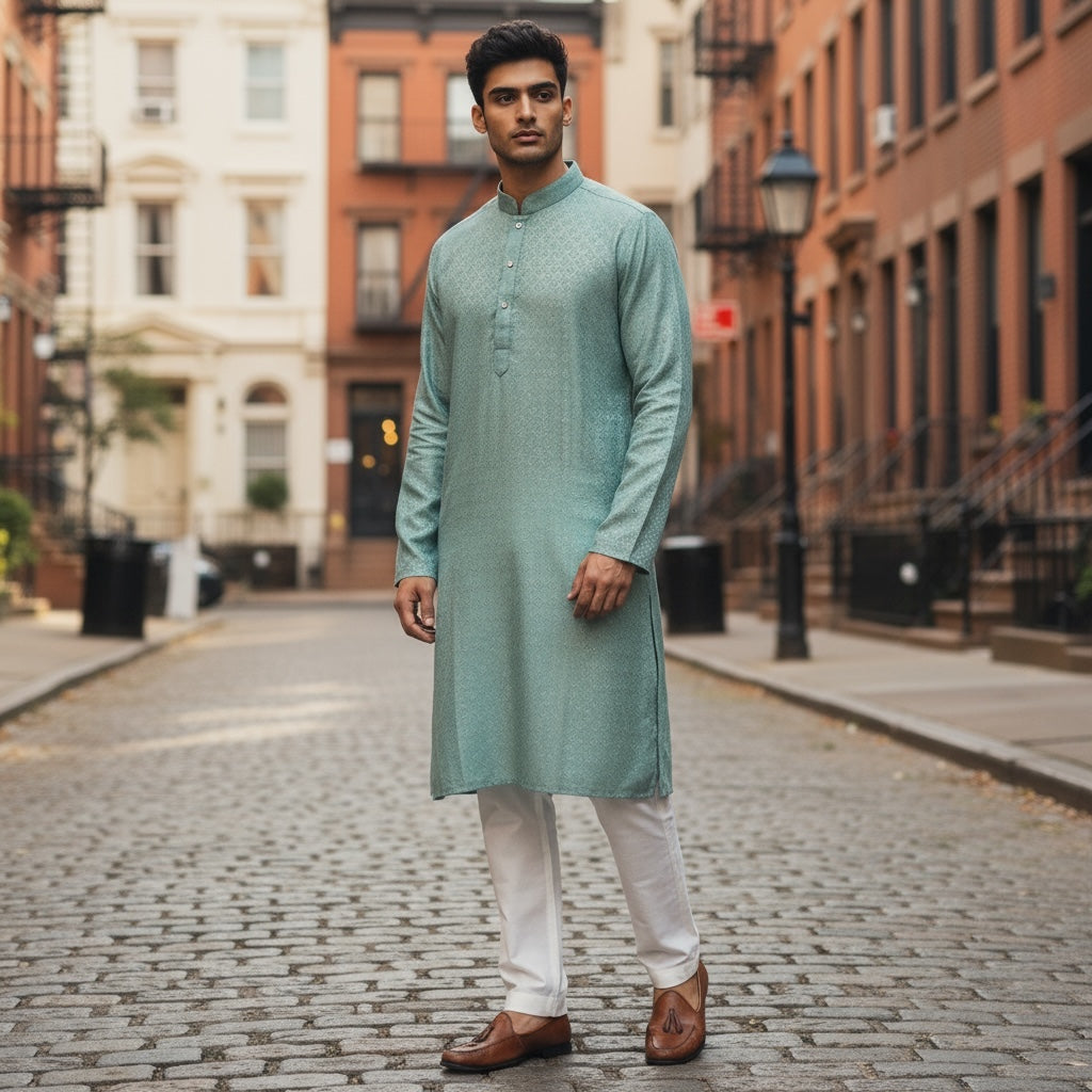 Diamond Round Flower Kurta-Colors - Vintage India NYC