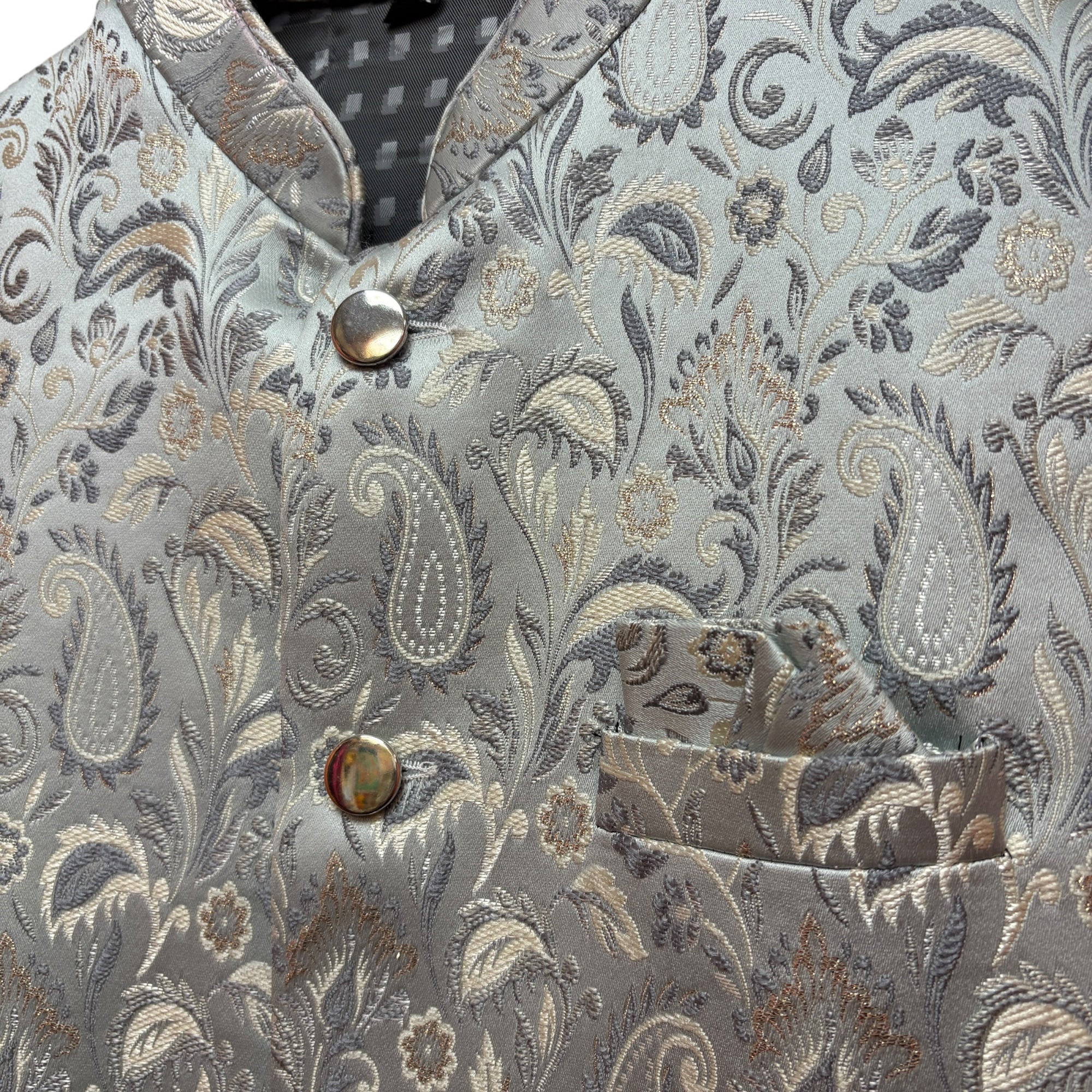 Silver Paisley Vest
