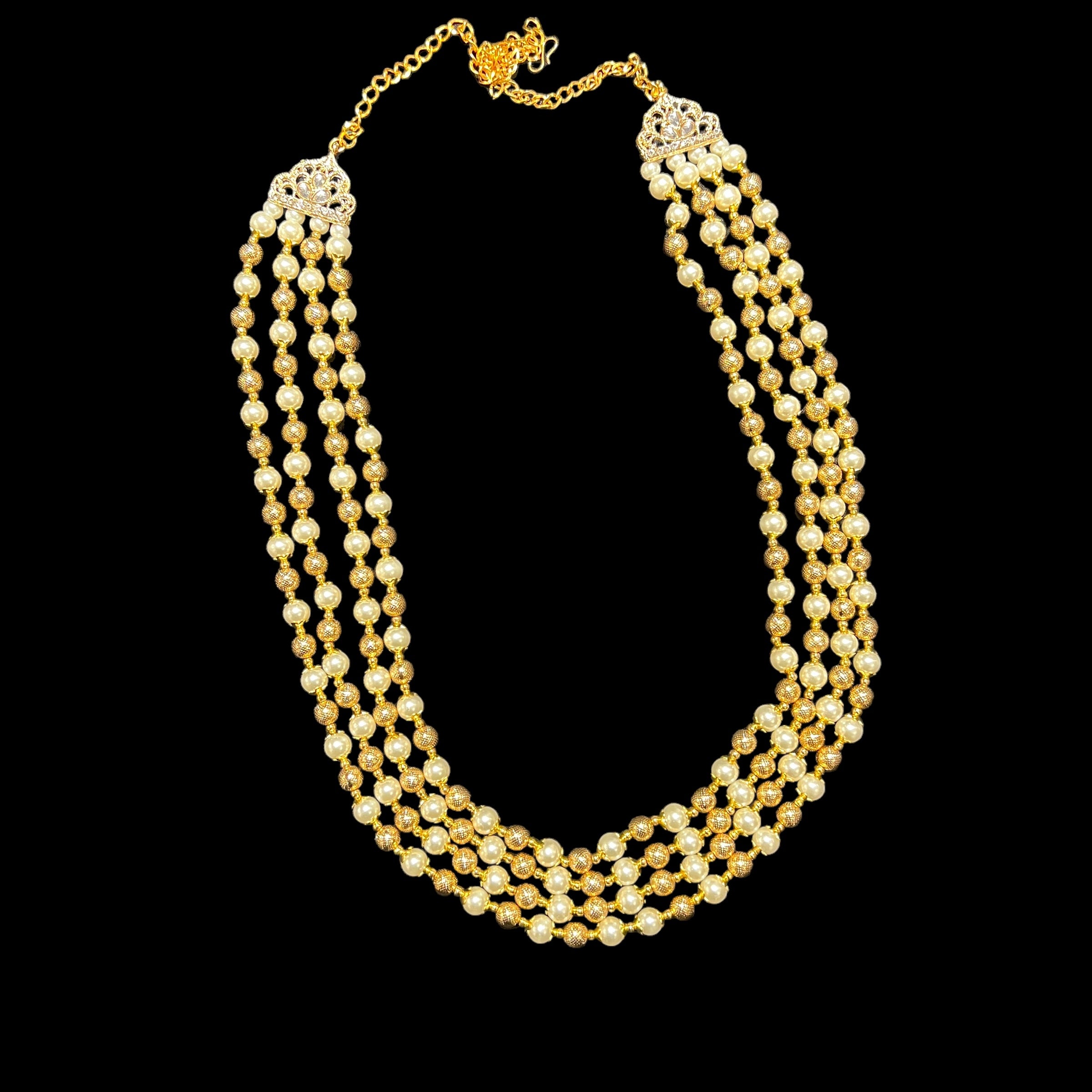 Dulha Kantha-Gold & Ivory Pearl - Vintage India NYC