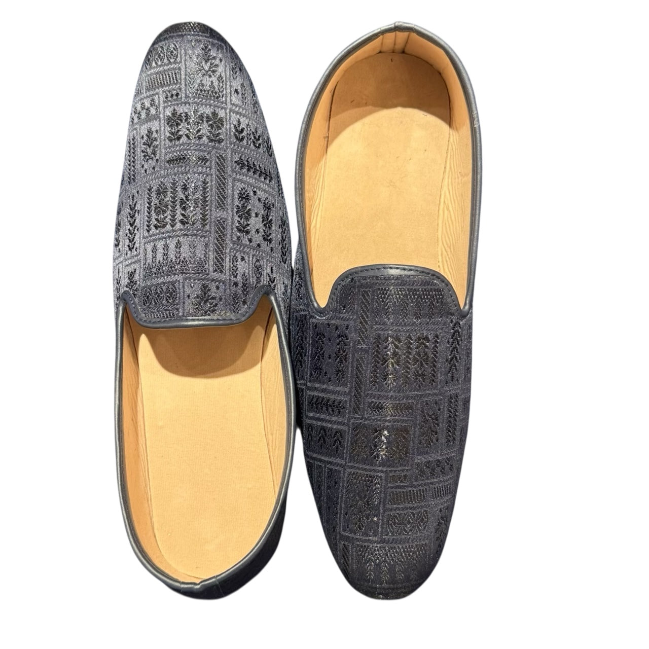 Navy Geo Flower Loafer