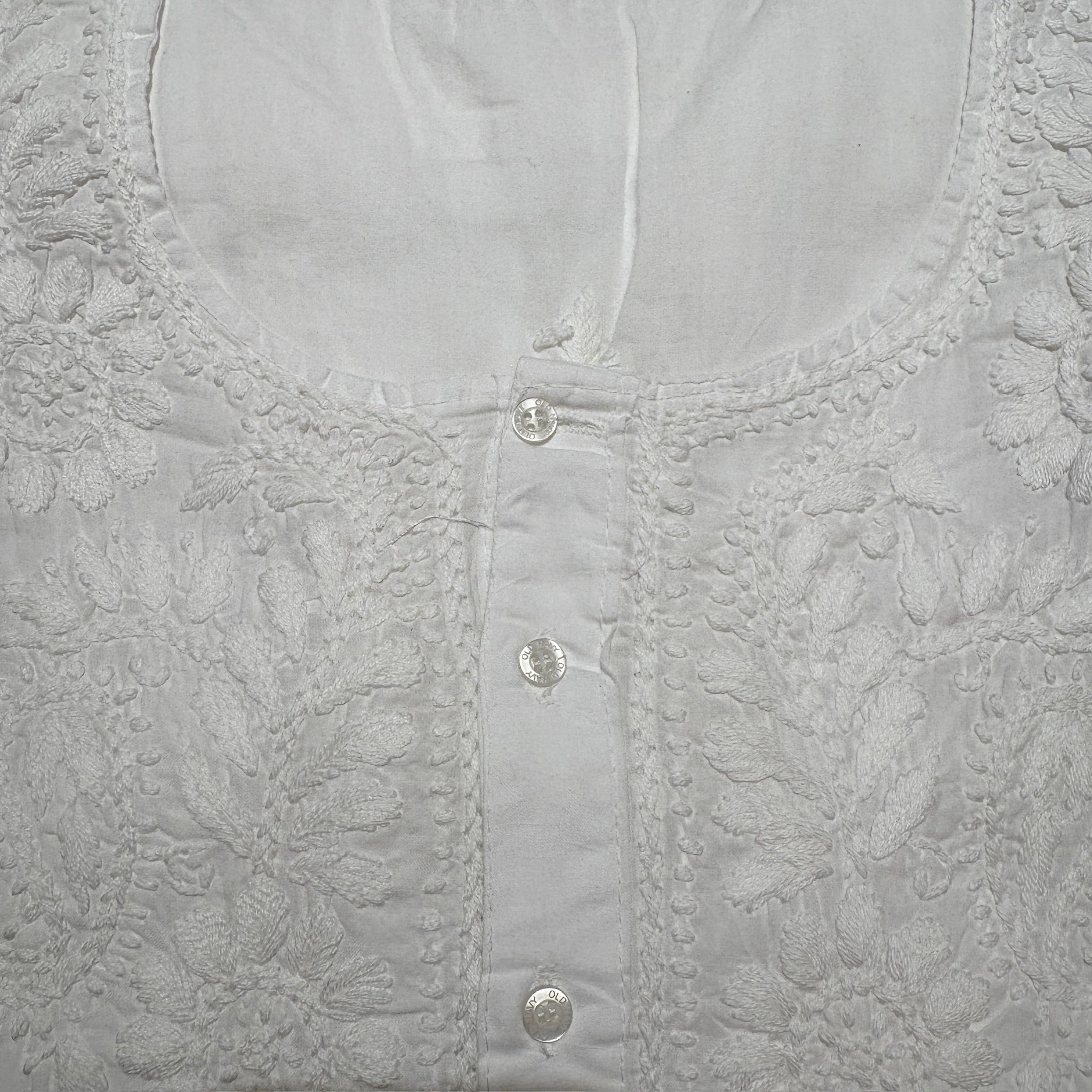 MA Short Embroidered Cotton Kurti-Size 40