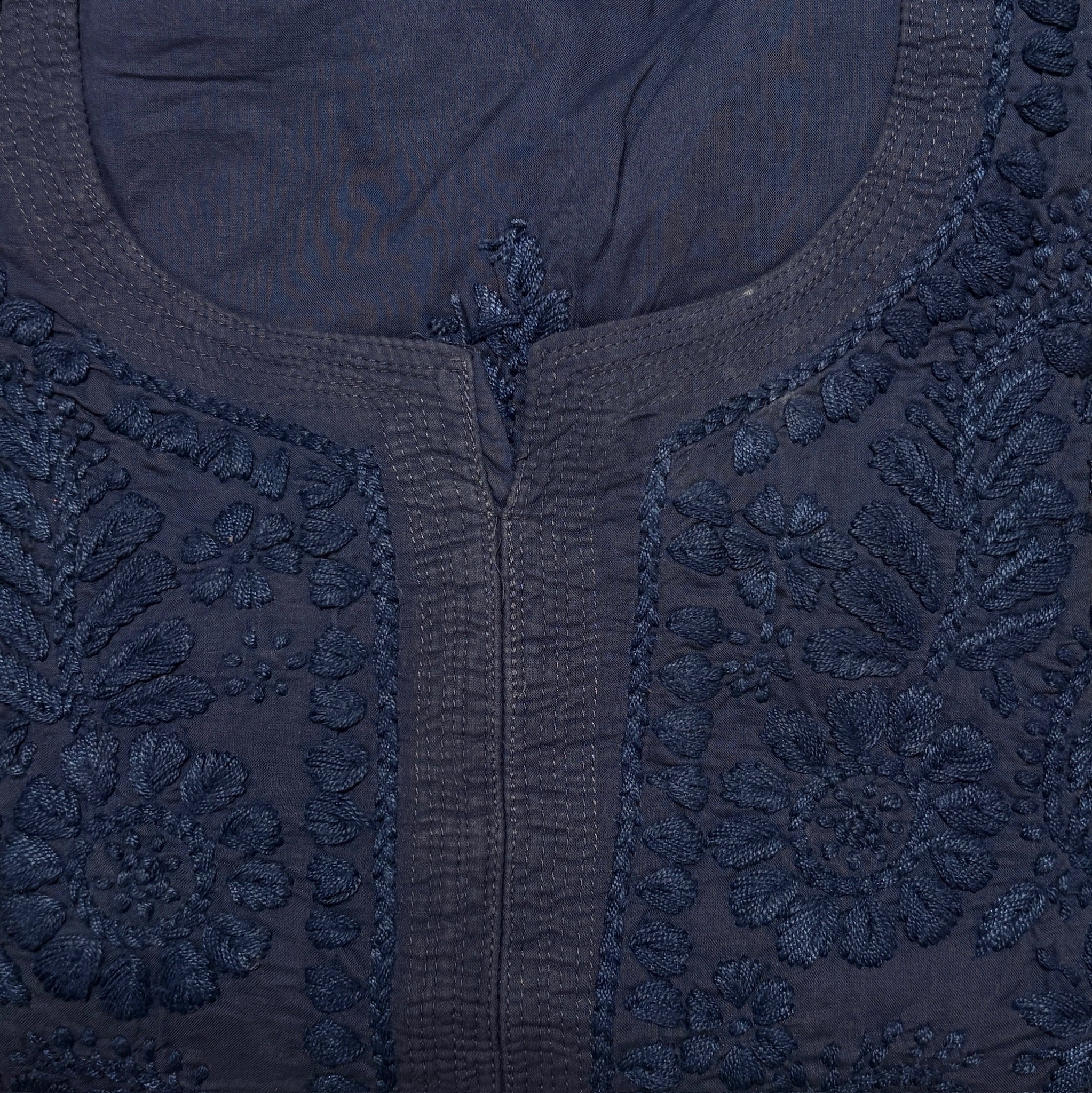 MA Short Embroidered Cotton Kurti-Size 40