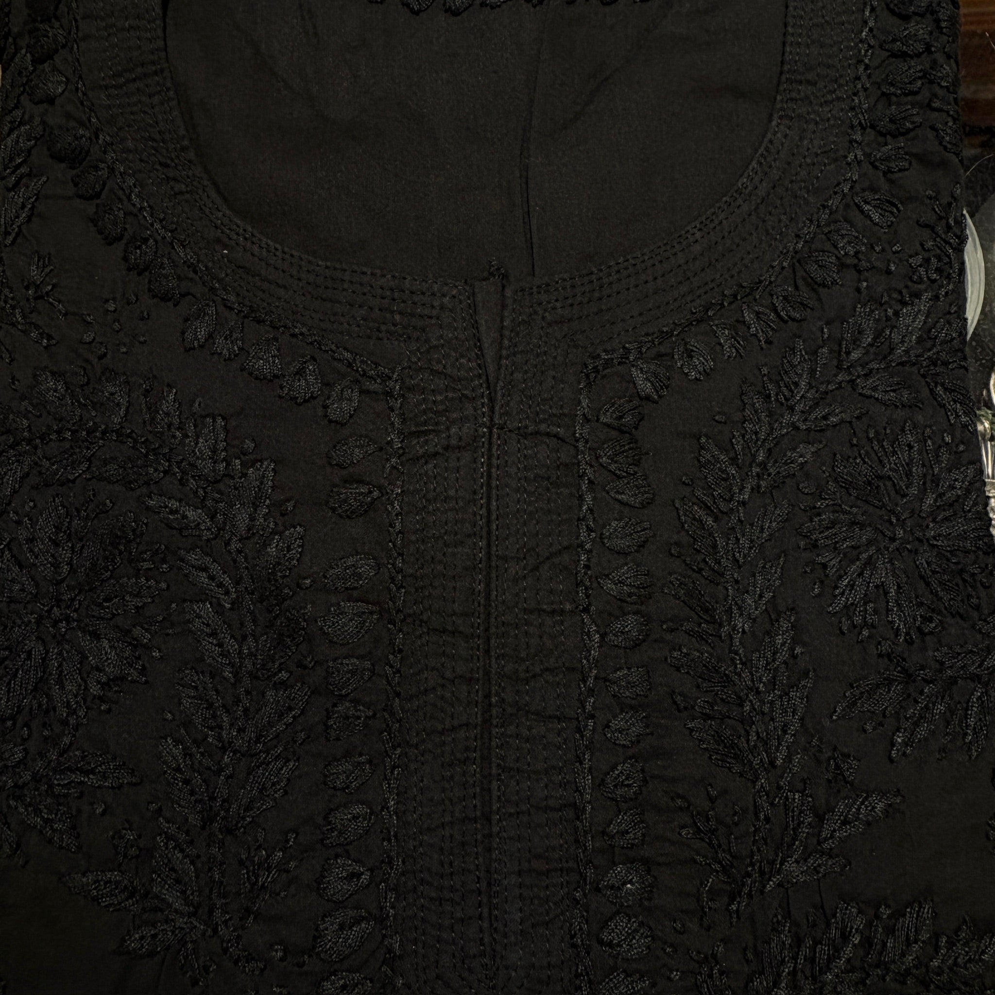 MA Short Embroidered Cotton Kurti-Size 40