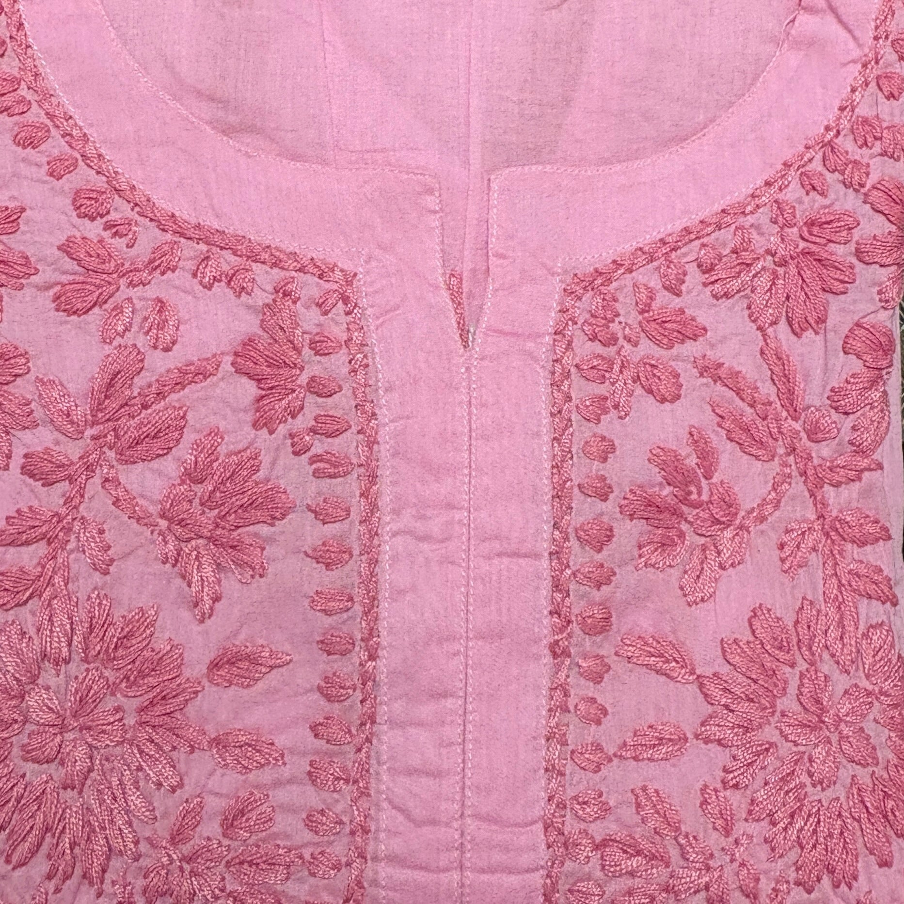 MA Short Embroidered Cotton Kurti-Size 40